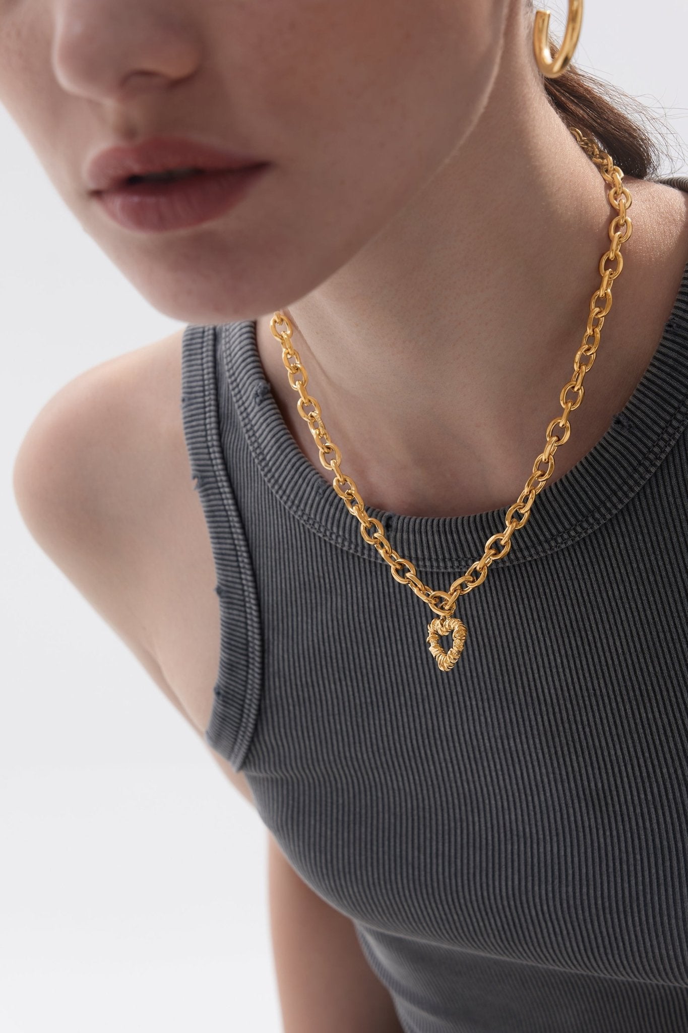 Chunky Heart Necklaces - Flaire & Co.