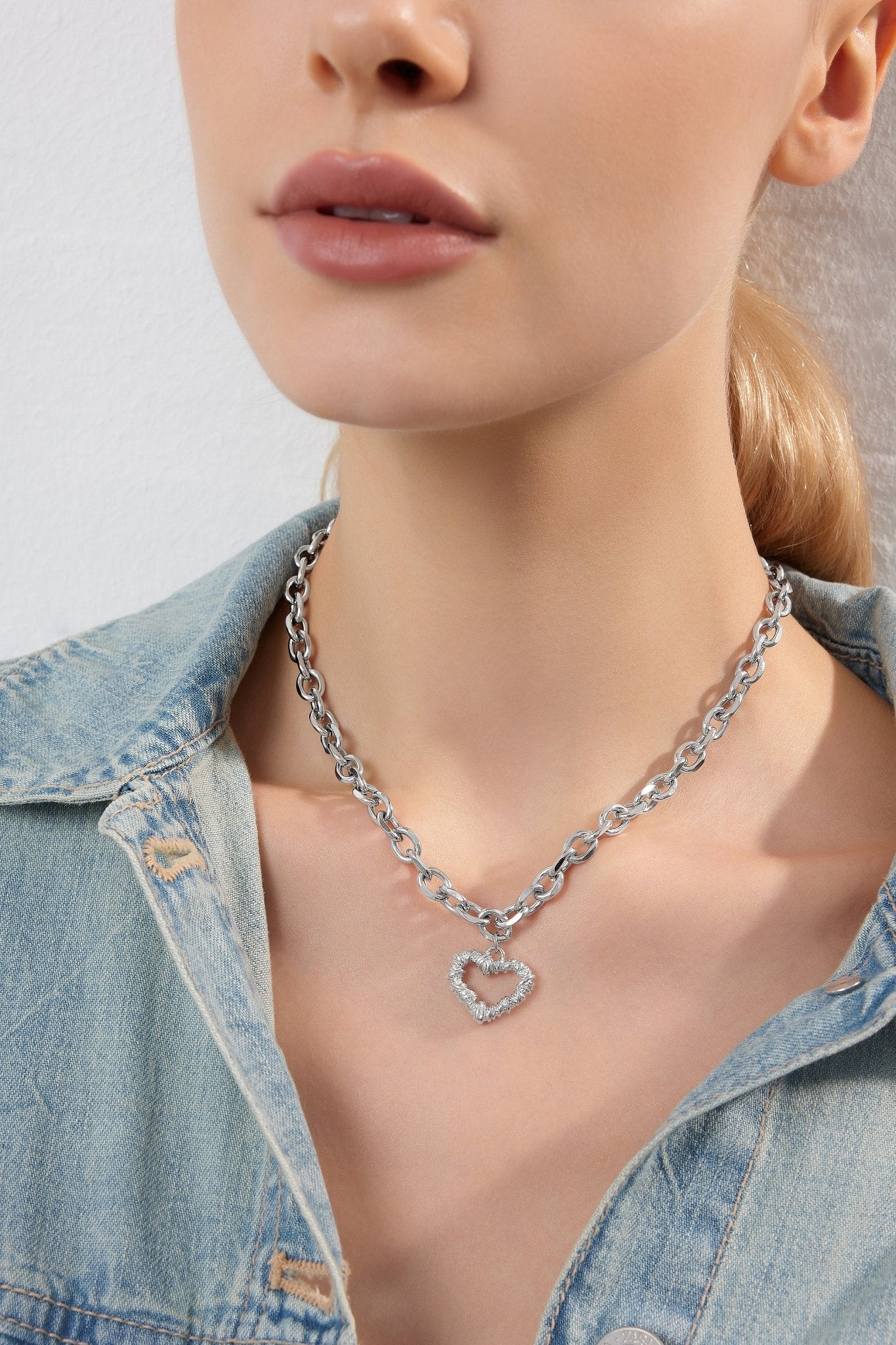 Chunky Heart Necklaces - Flaire & Co.