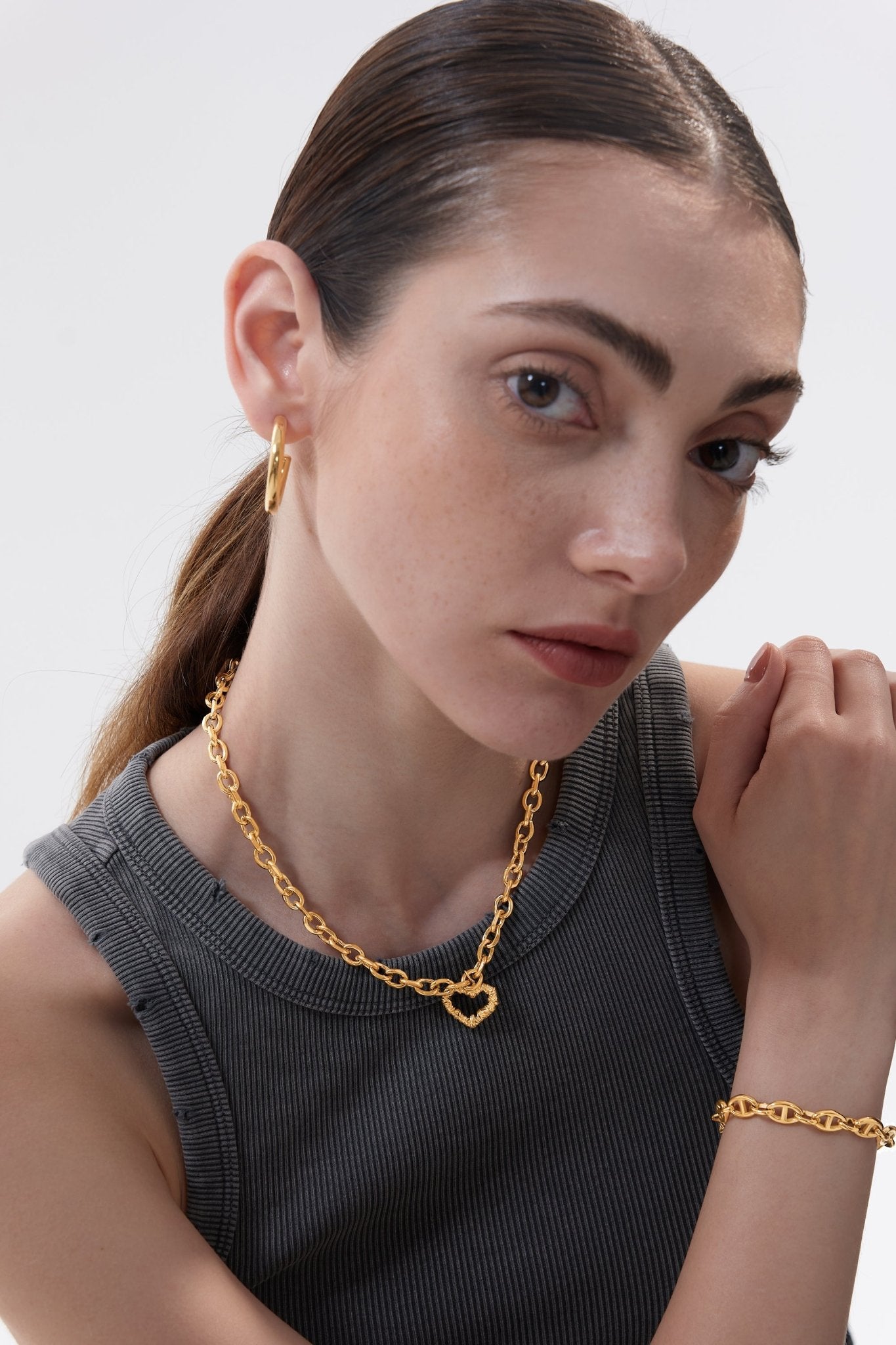 Chunky Heart Necklaces - Flaire & Co.