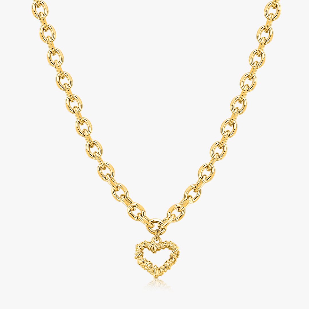 Chunky Heart Necklaces - Flaire & Co.