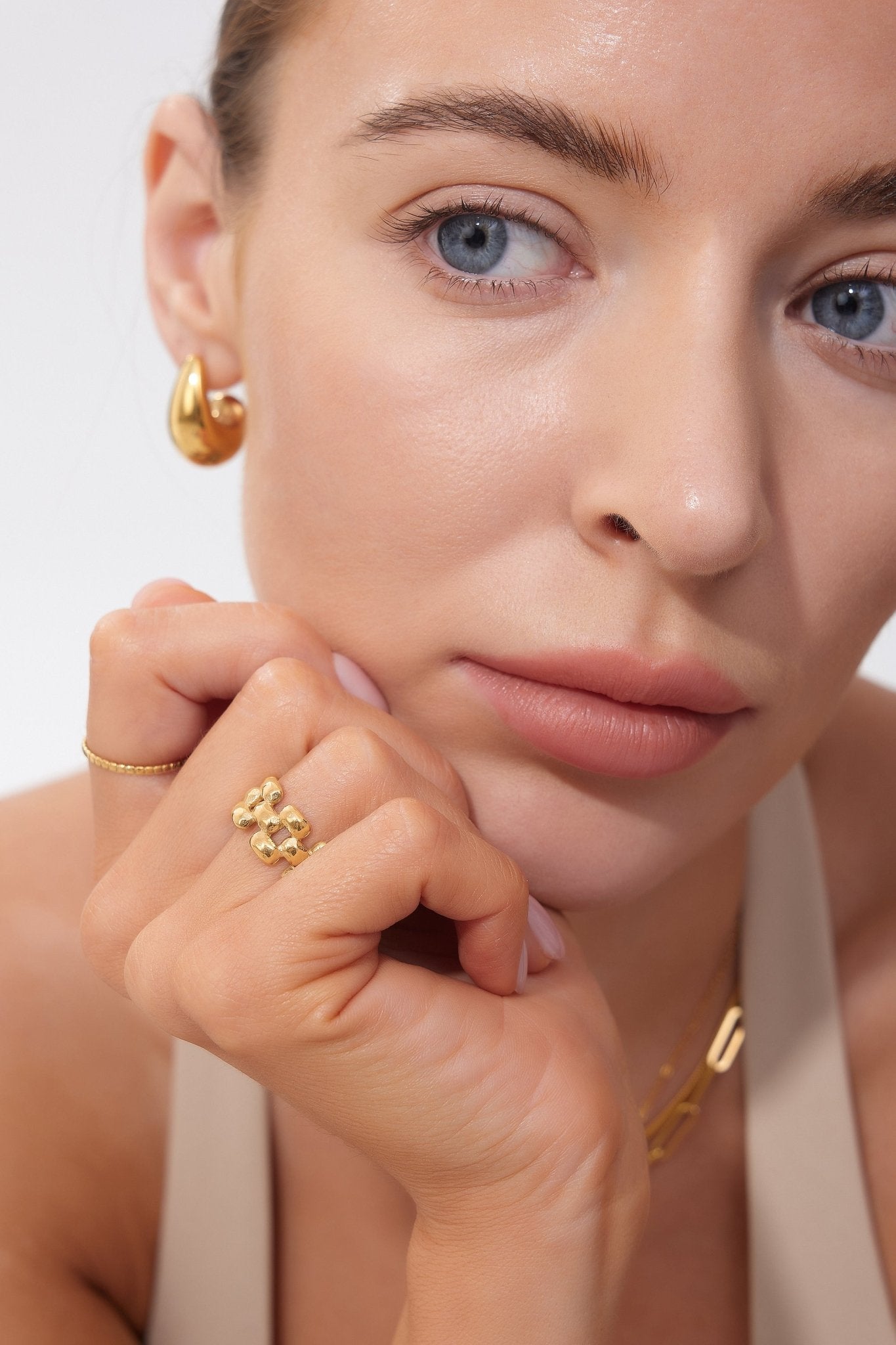 Chunky Link Chain Ring (Greek Inspired Collection) - Flaire & Co.