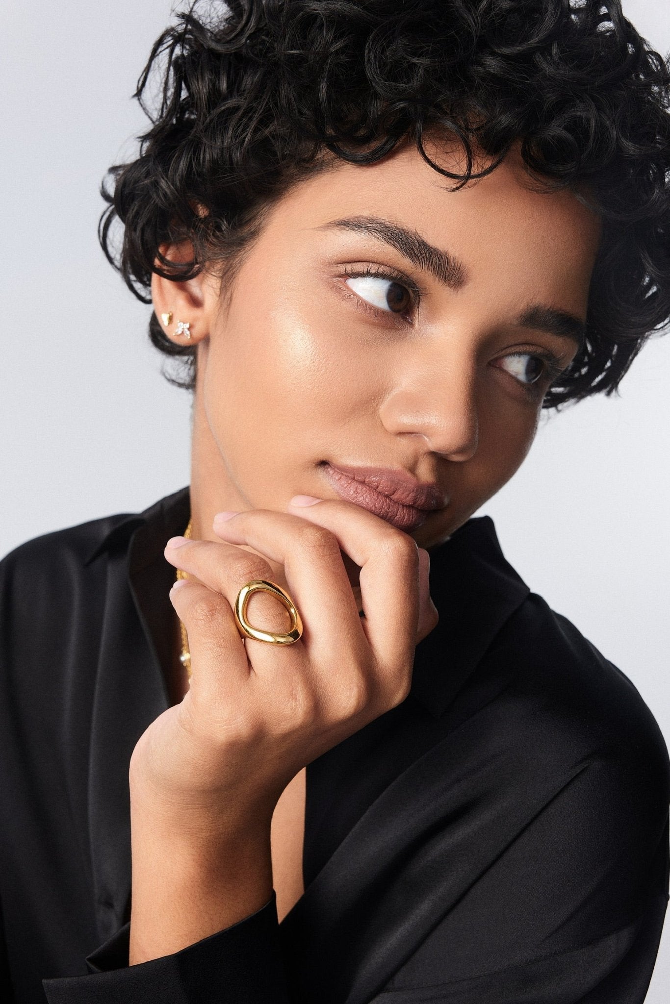 Chunky Oval Gold Ring - Flaire & Co.