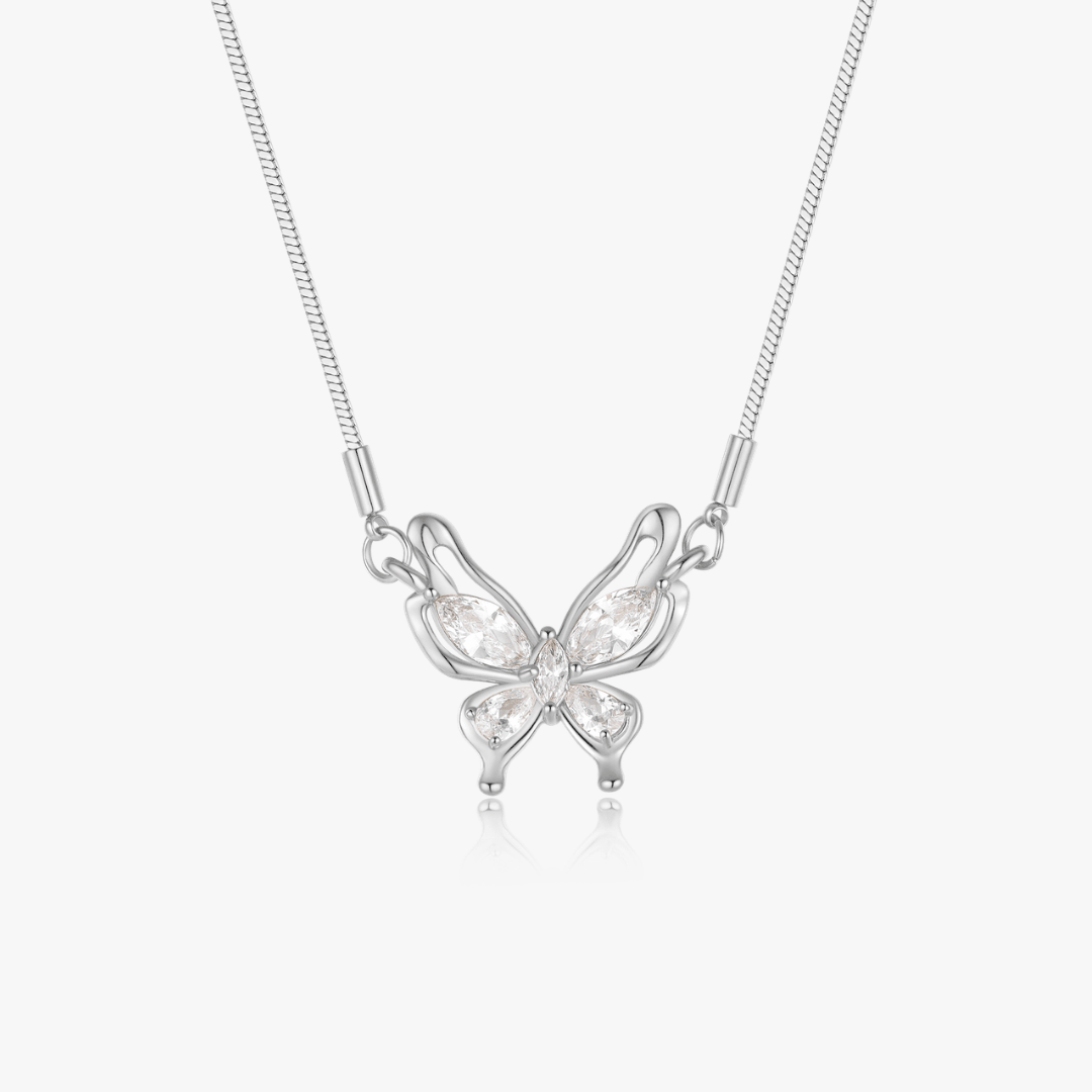 Crystal Butterfly Necklace - Flaire & Co.