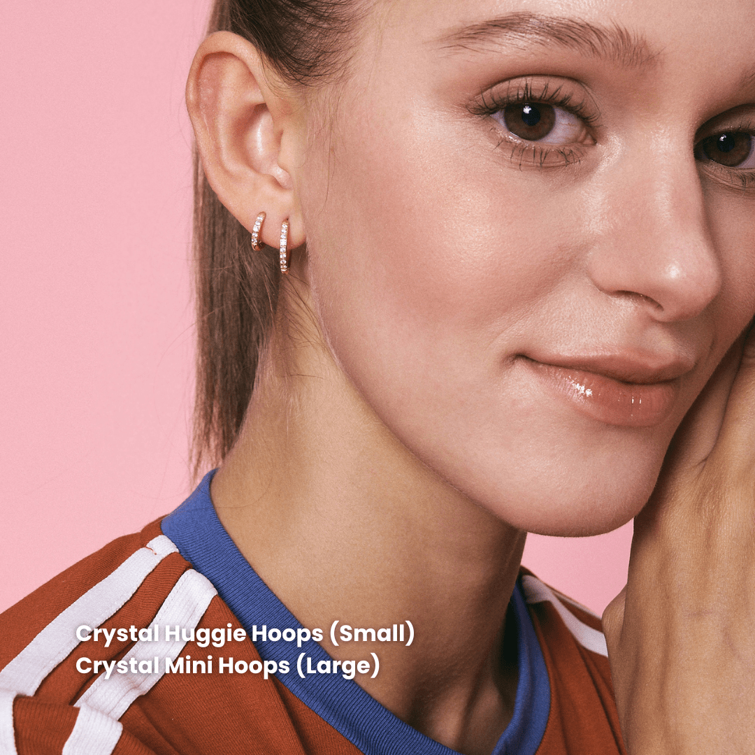 Crystal Mini Hoops - Flaire & Co.