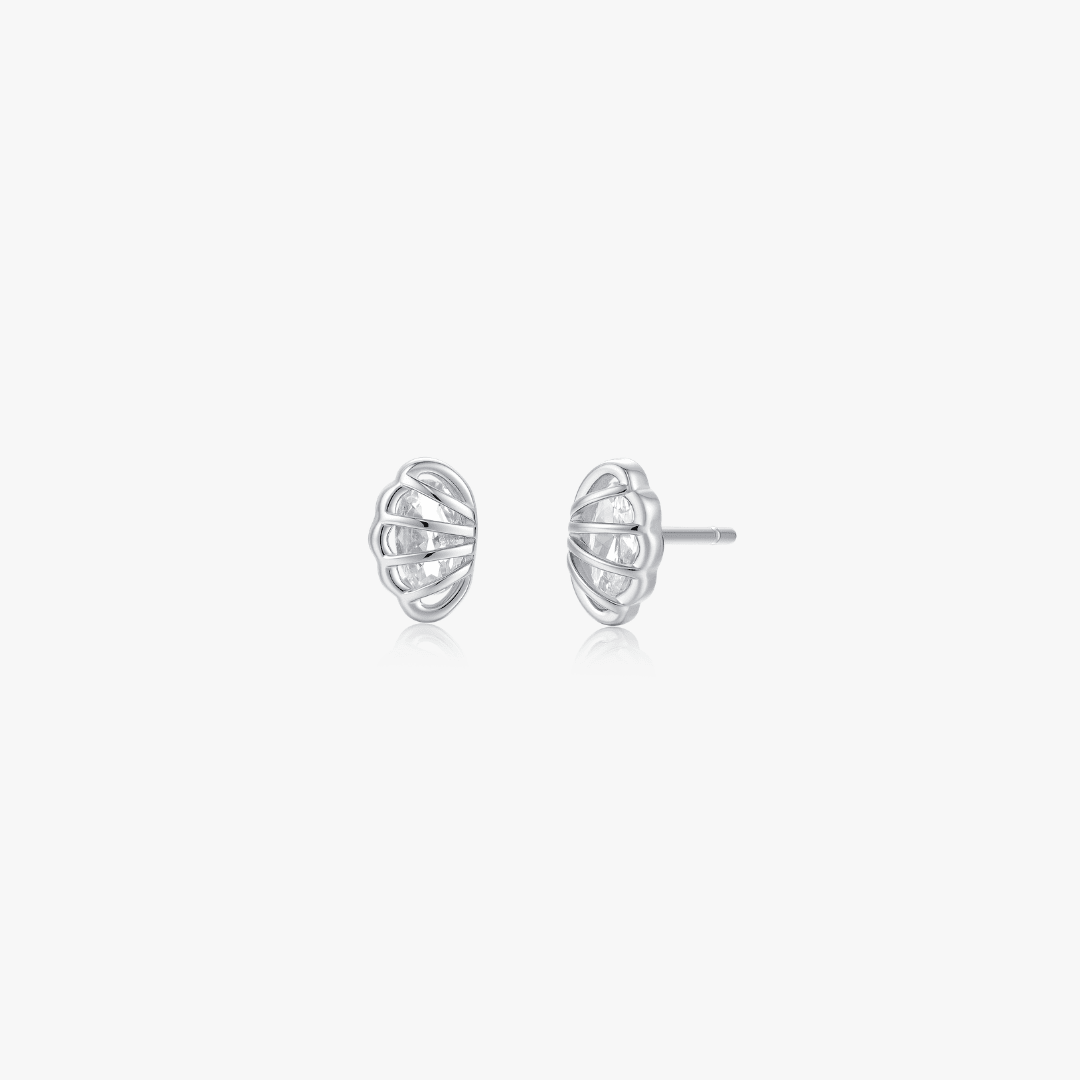 Crystal Shell Studs - Flaire & Co.