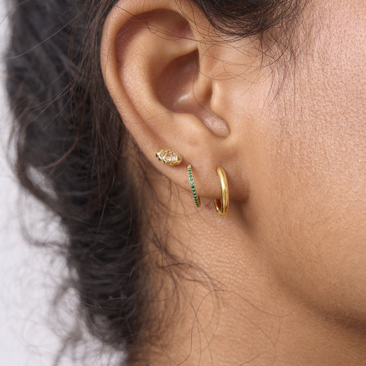 Crystal Shell Studs - Flaire & Co.