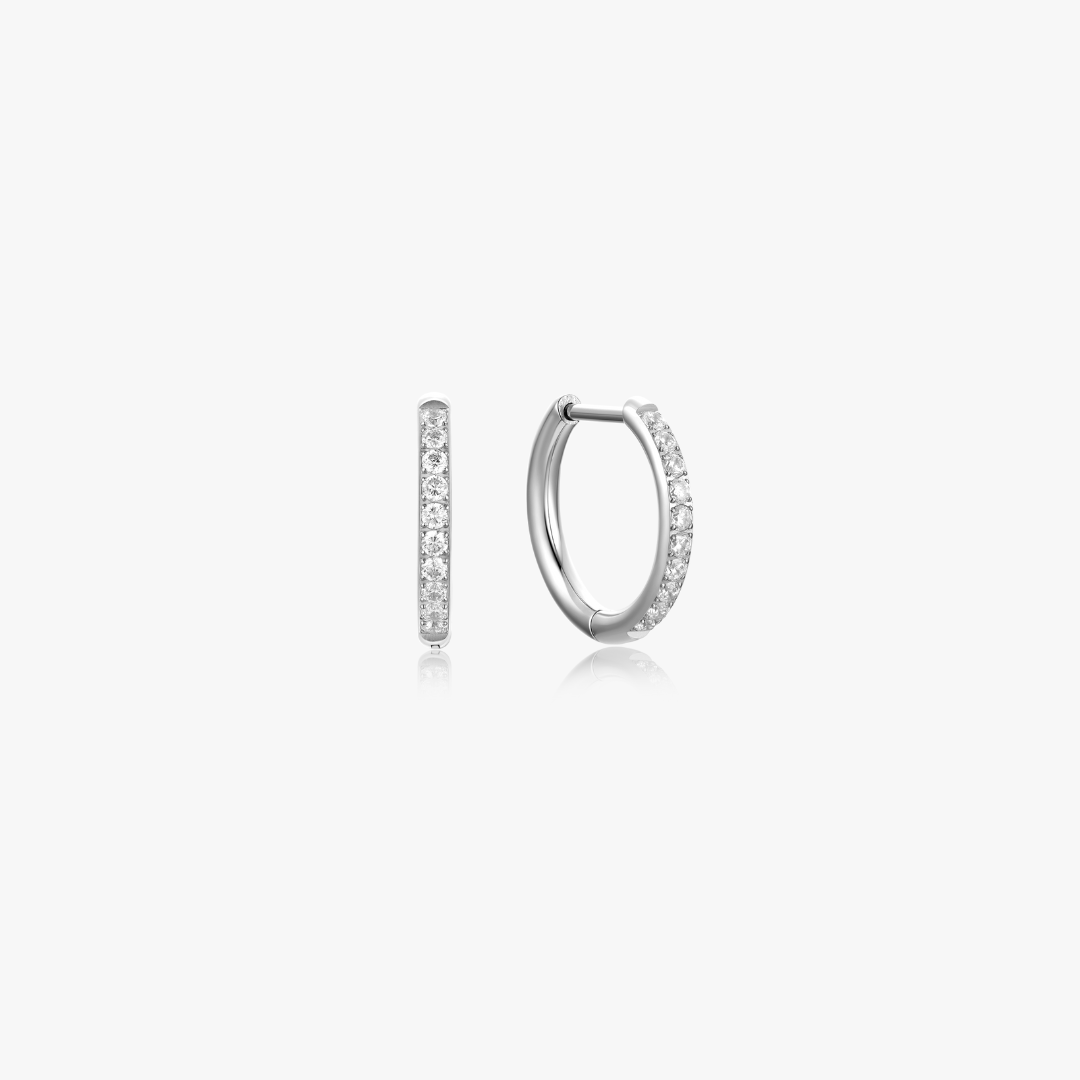 CZ Titanium Hoops - Flaire & Co.