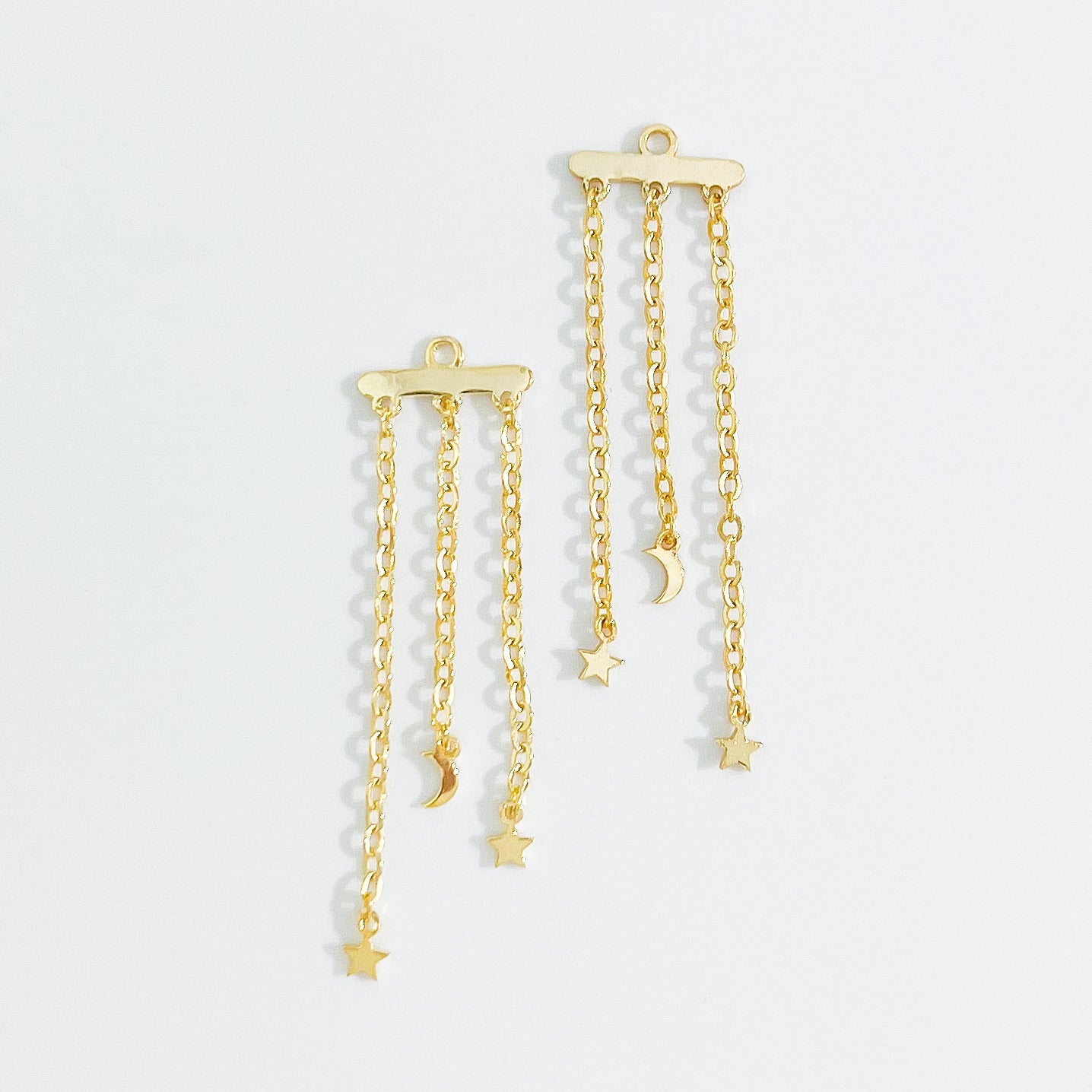 Dangling Star Stud Jacket in Gold - Flaire & Co.