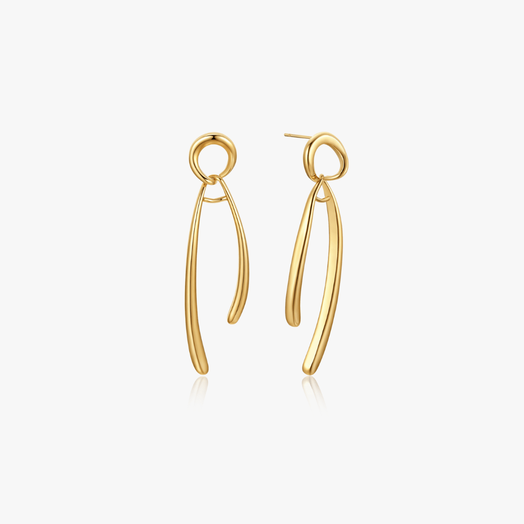 Elara Sculptural Drop Earrings - Flaire & Co.
