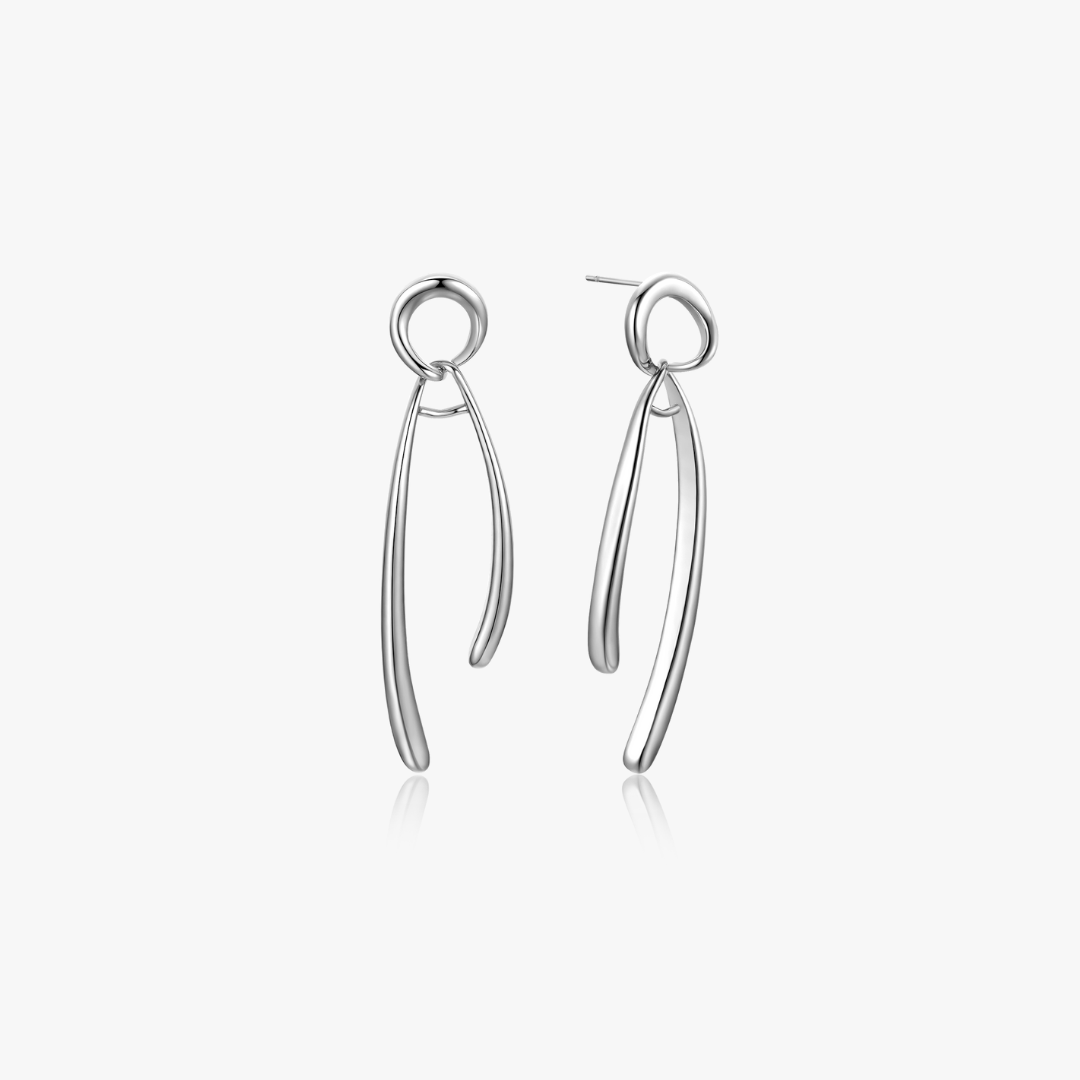 Elara Sculptural Drop Earrings - Flaire & Co.