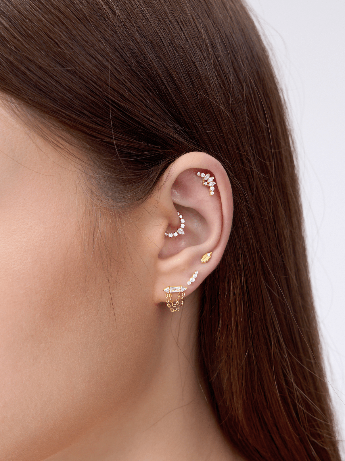 Empress Gem Titanium Flat Back Stud (Single) - Flaire & Co.