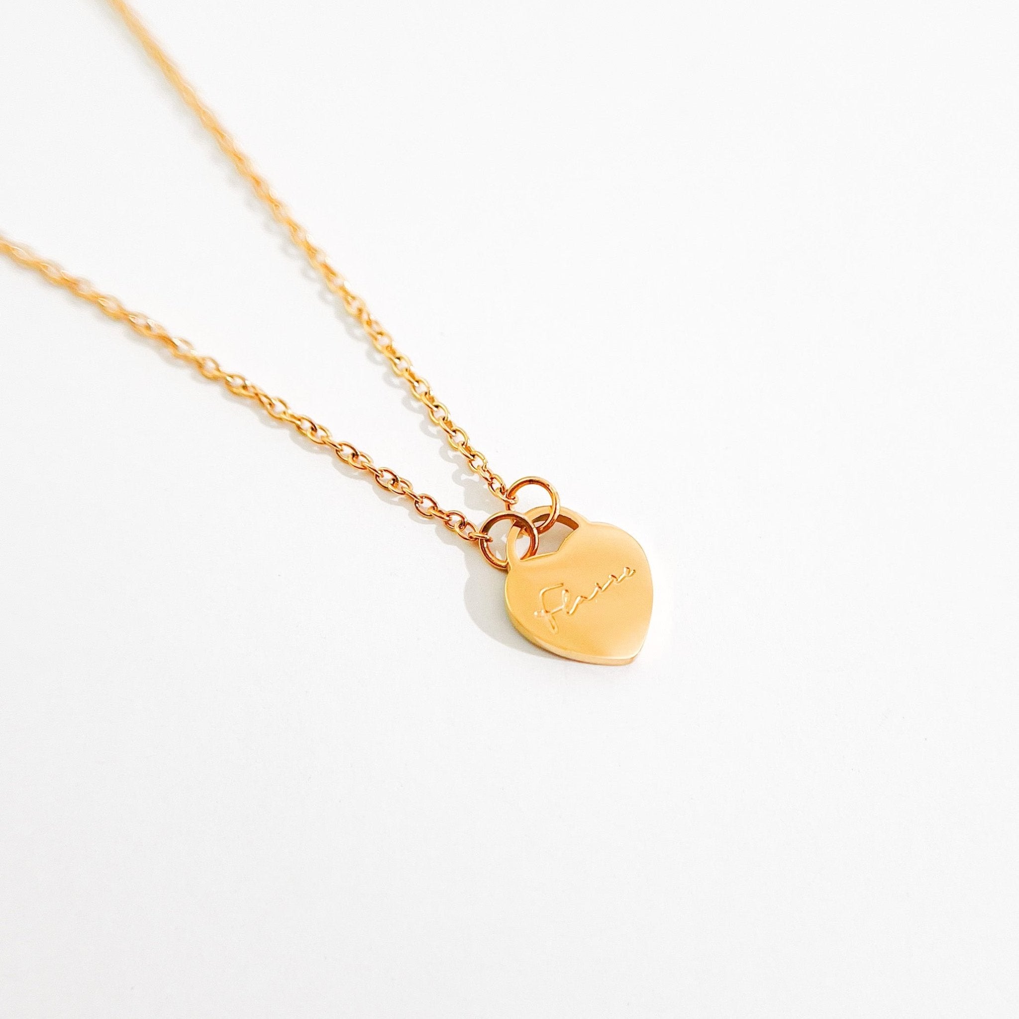 Enamel Heart Necklaces in Gold (Not A Set) - Flaire & Co.