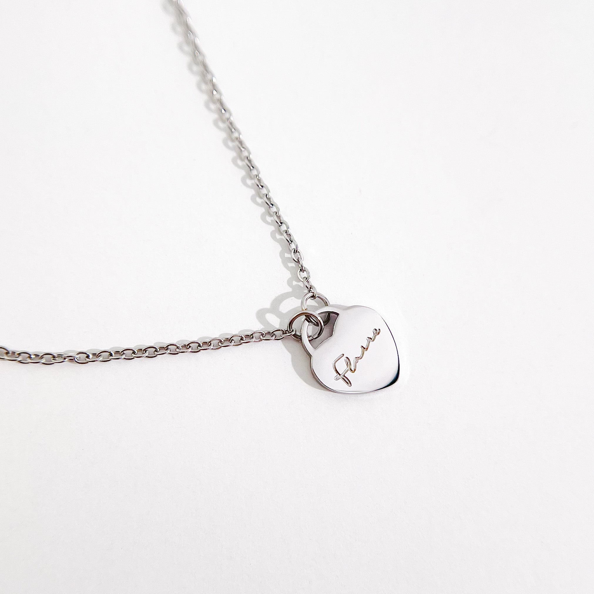 Enamel Heart Necklaces in Silver (Not A Set) - Flaire & Co.