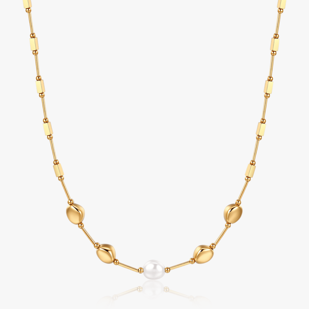 Esme Beaded Pearl Necklace - Flaire & Co.