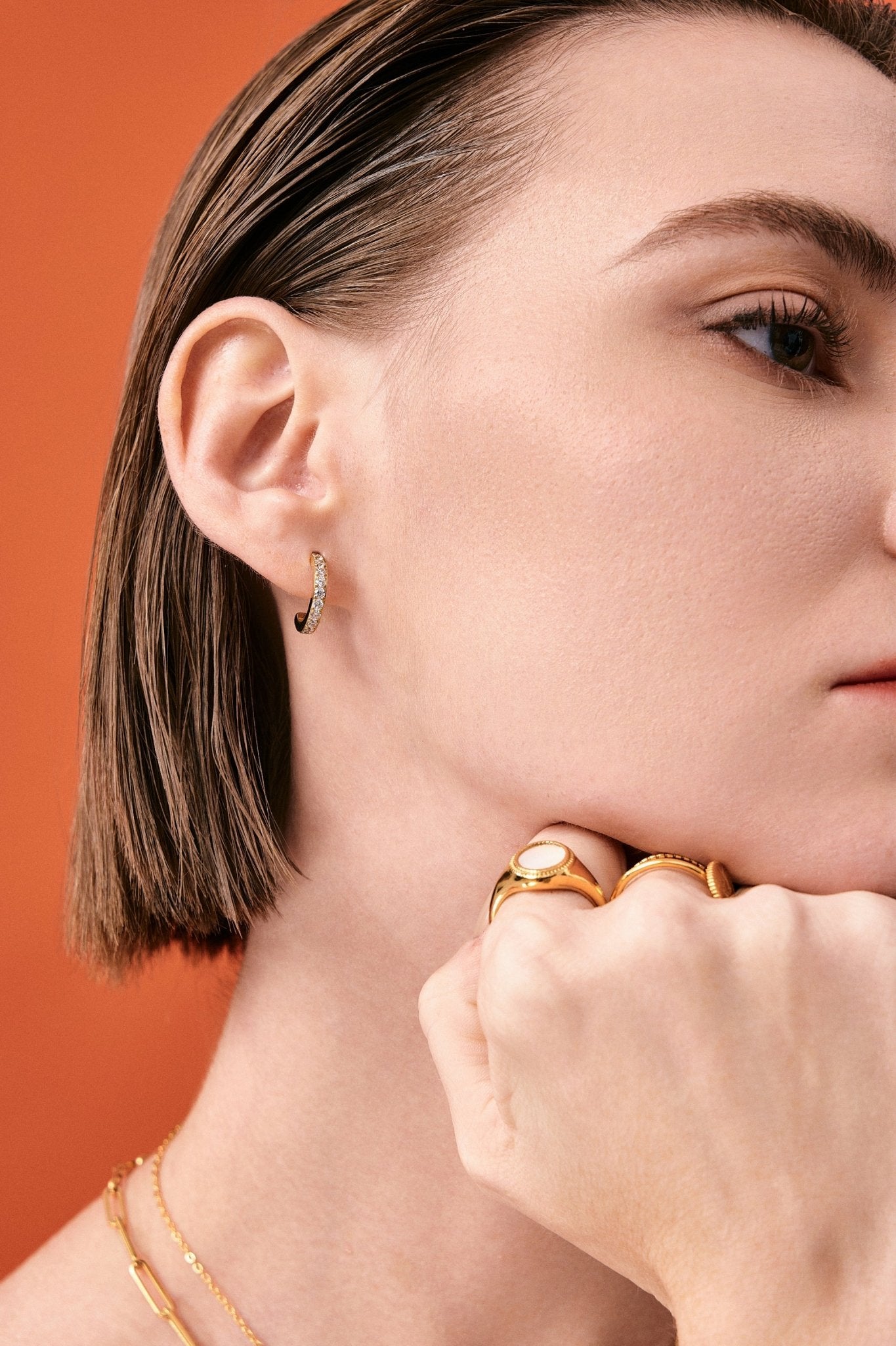 Everyday Mini CZ Hoops in Gold - Flaire & Co.