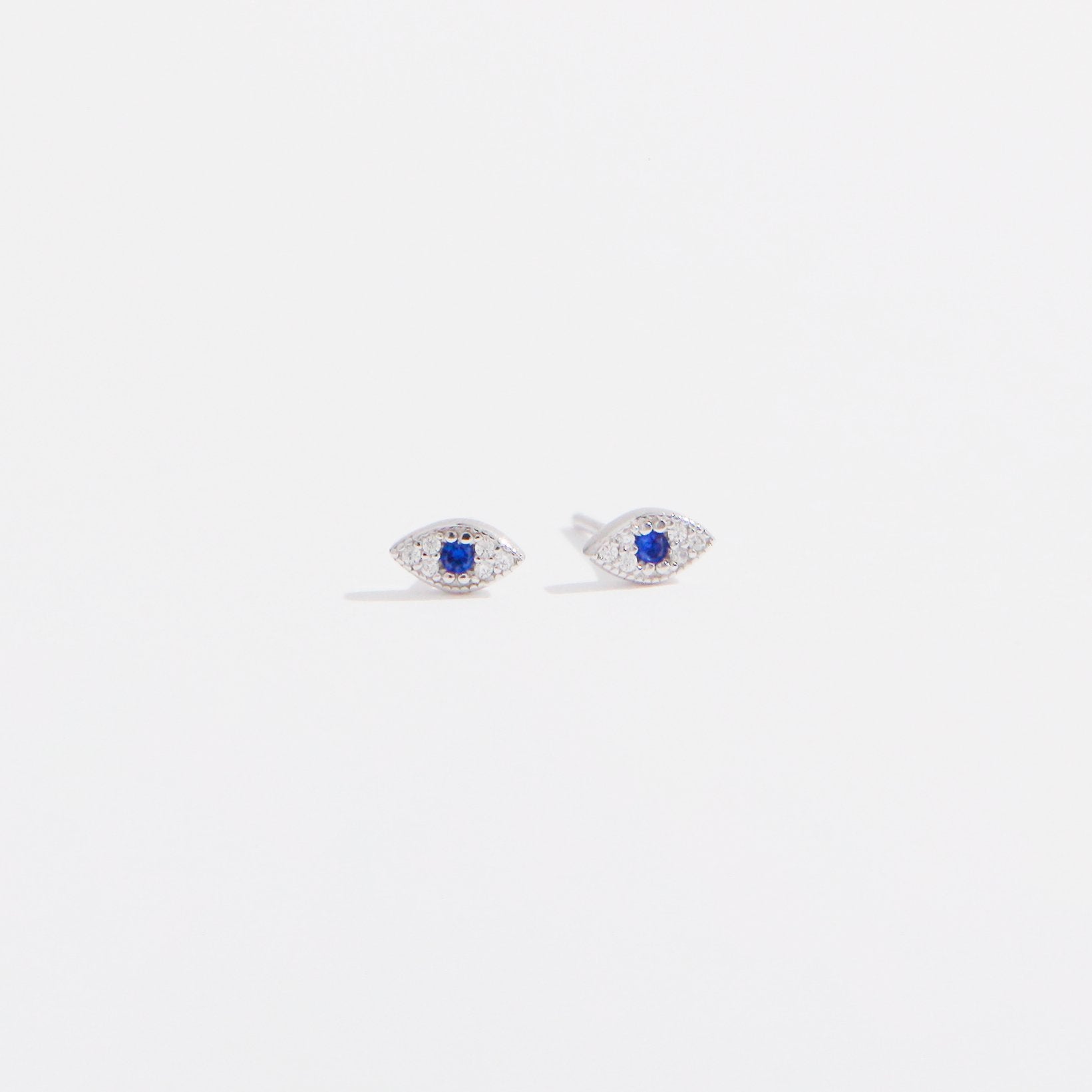 Evil Eye Studs in Silver - Flaire & Co.