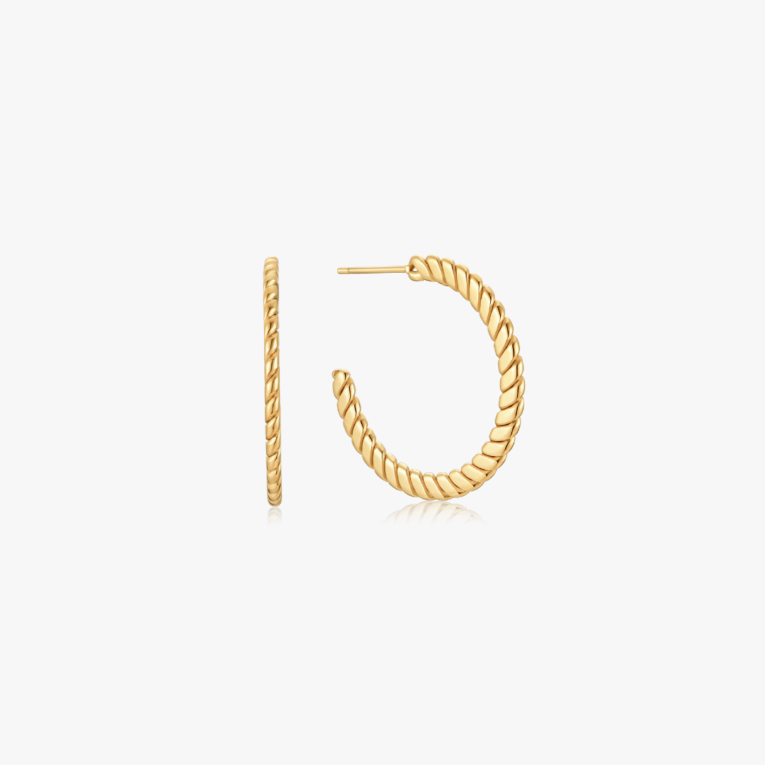 Flat Twisted Hoops - Flaire & Co.