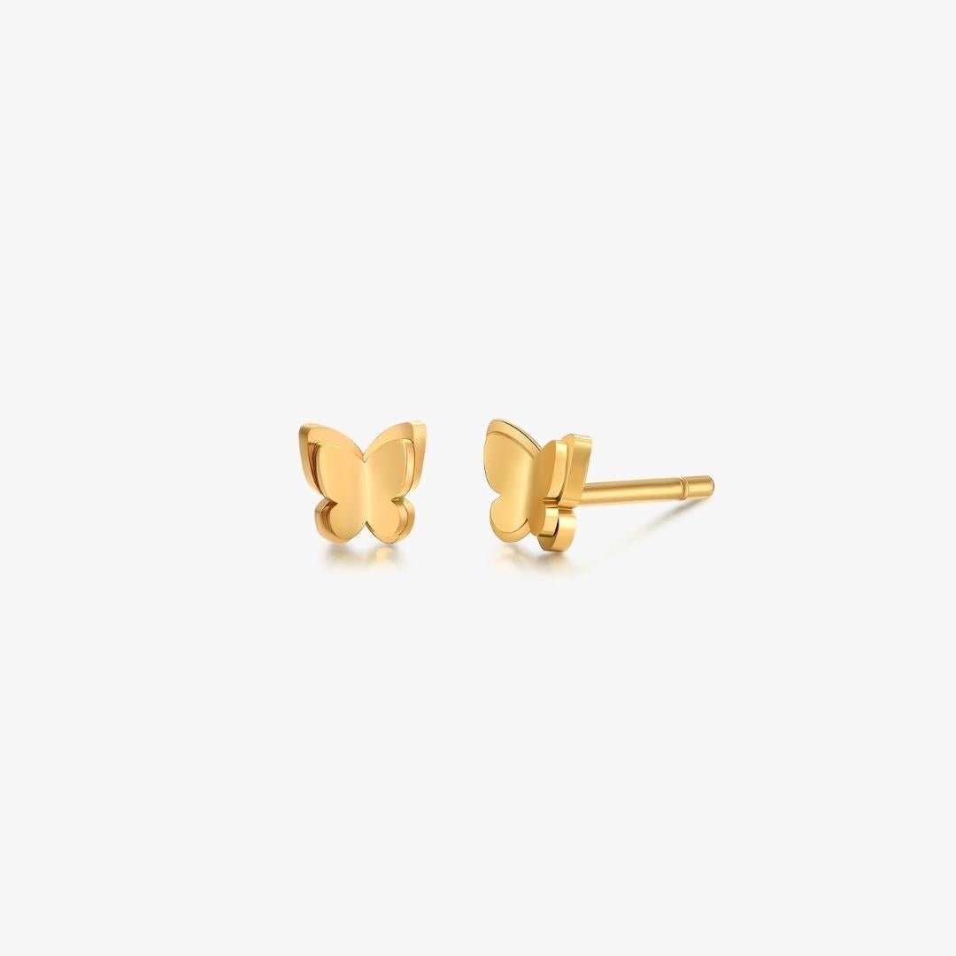 Flutter Gold Studs - Flaire & Co.