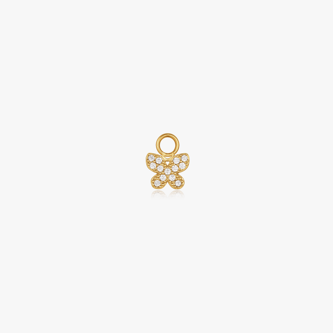 Flutter Pave Hoop Charm (Single) - Flaire & Co.
