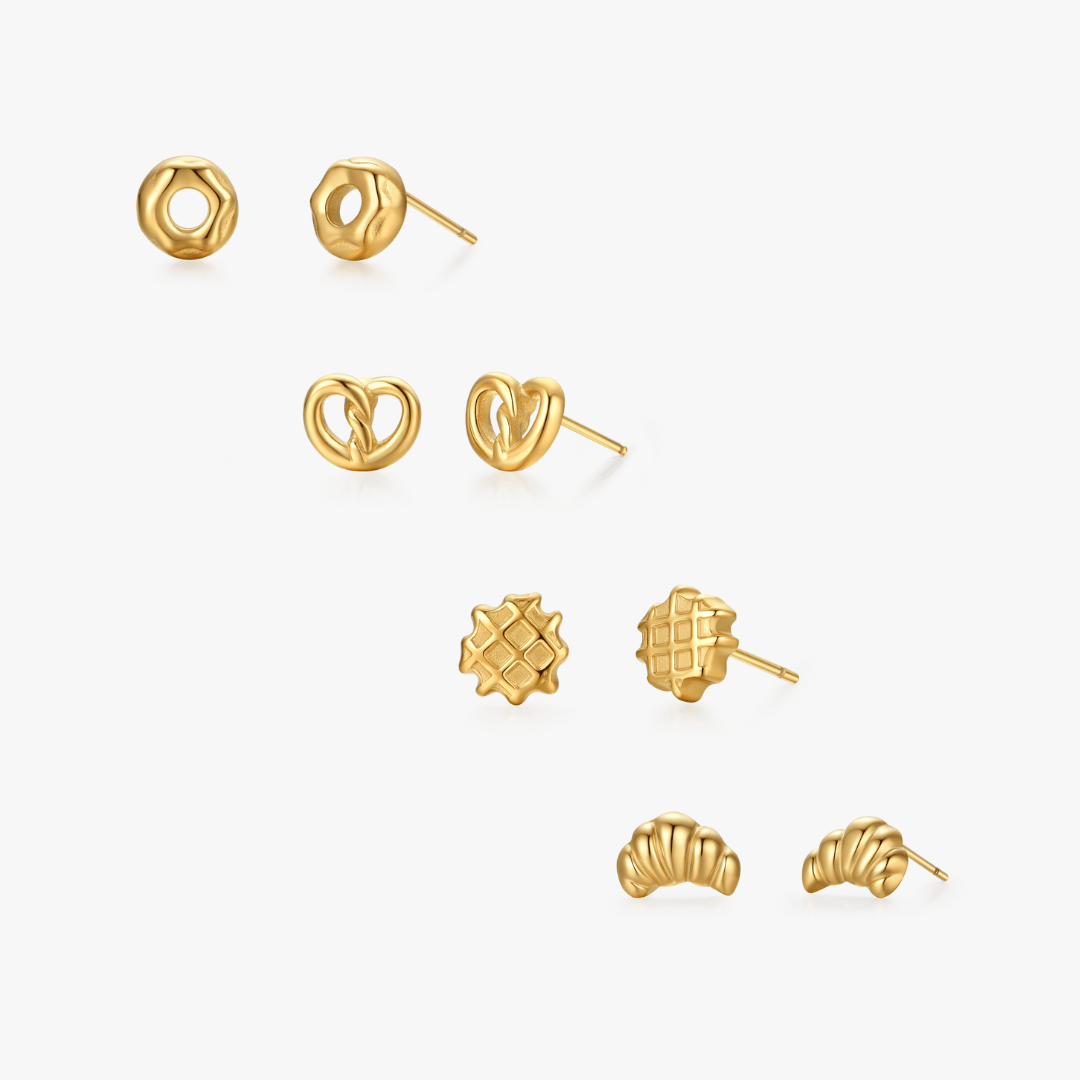 Food Stud Bundle in Gold - Flaire & Co.