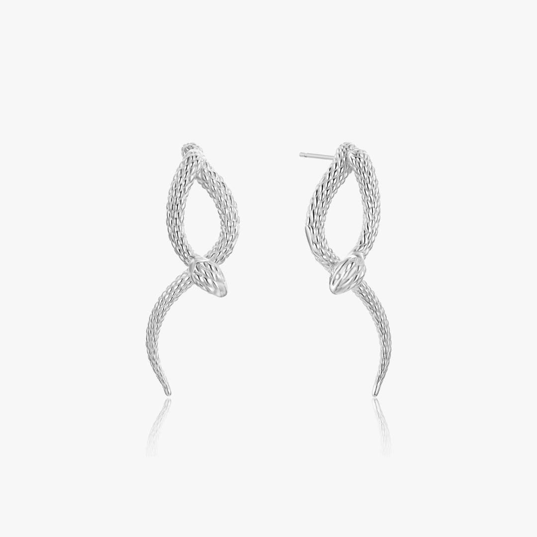 Geometric Dangling Snake Earrings - Flaire & Co.
