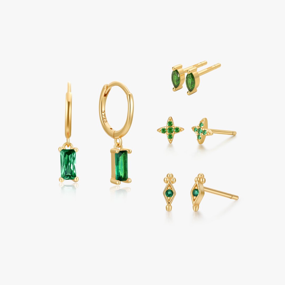 Gold Loving Green Earring Bundle - Flaire & Co.