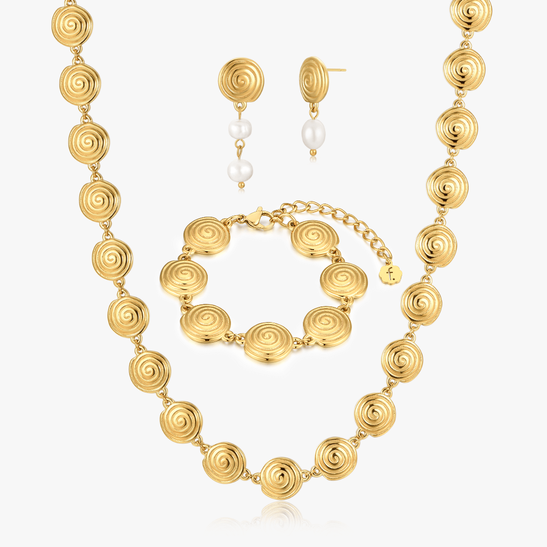 Gold Spiral Bundle (Greek Inspired Collection) - Flaire & Co.