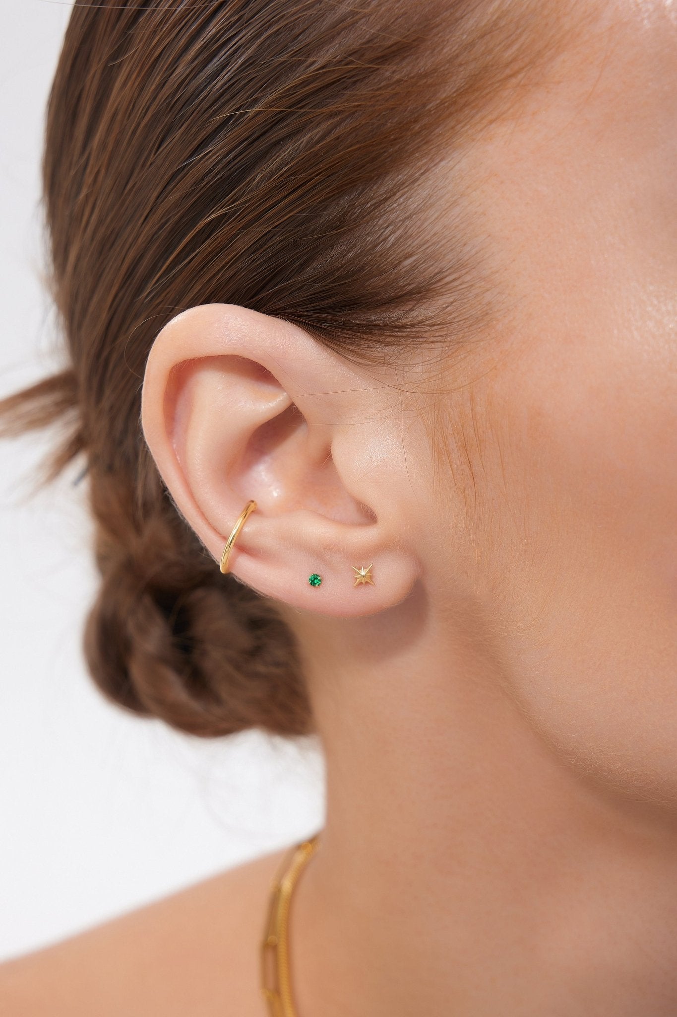 Green 2mm CZ Titanium Flat Back Stud (Single) - Flaire & Co.