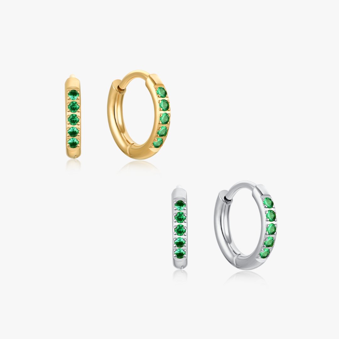 Green Crystal Huggies - Flaire & Co.