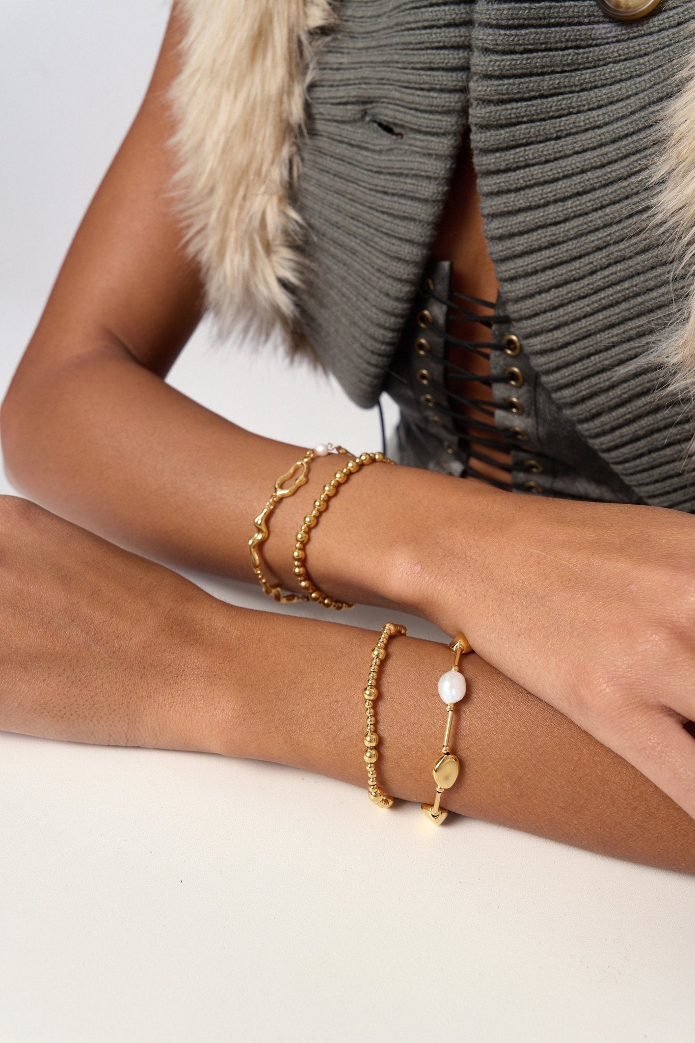 Hailey Stretch Beaded Bracelet - Flaire & Co.