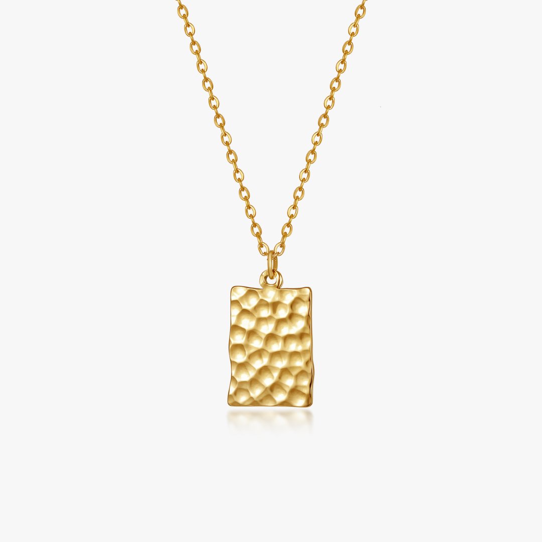 Hammered Pendant Necklace (Greek Inspired Collection) - Flaire & Co.