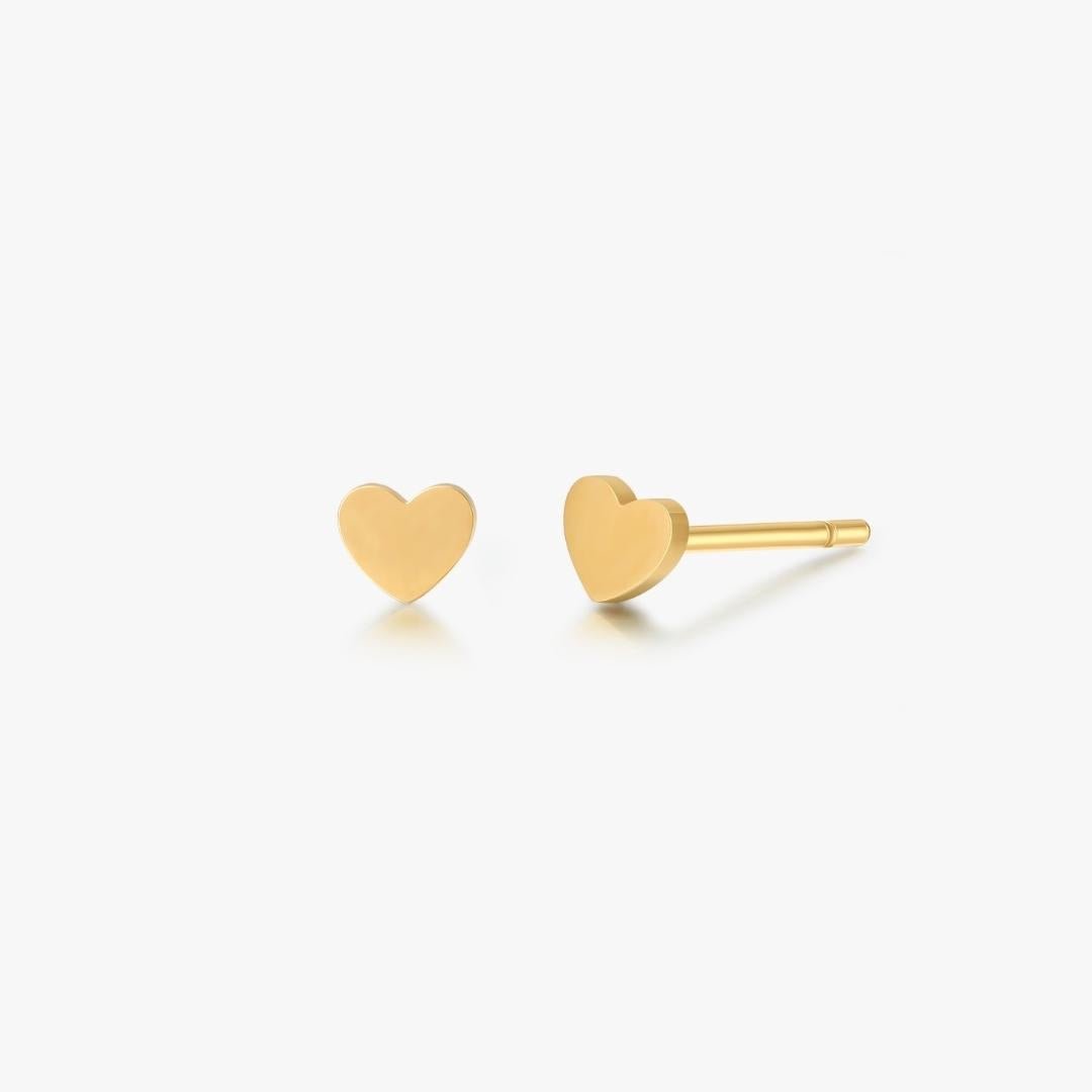 Heart Stud in Gold - Flaire & Co.