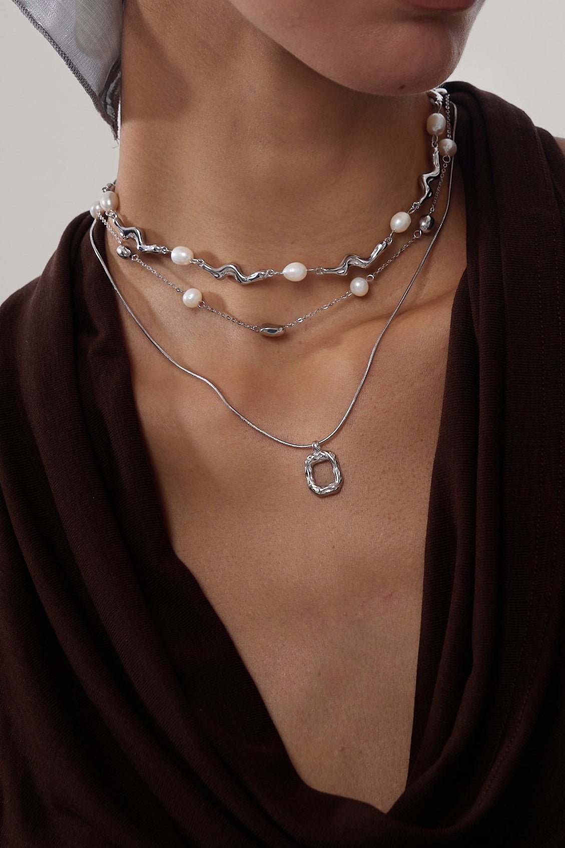 Heidi Organic Rectangle Pendant - Flaire & Co.