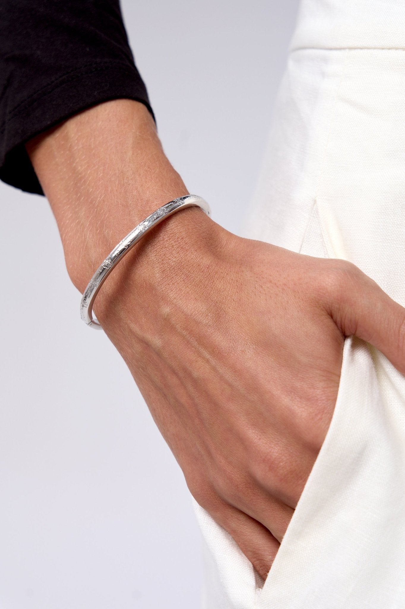 Hibiscus Stacker Cuff Bangle Bracelet - Flaire & Co.