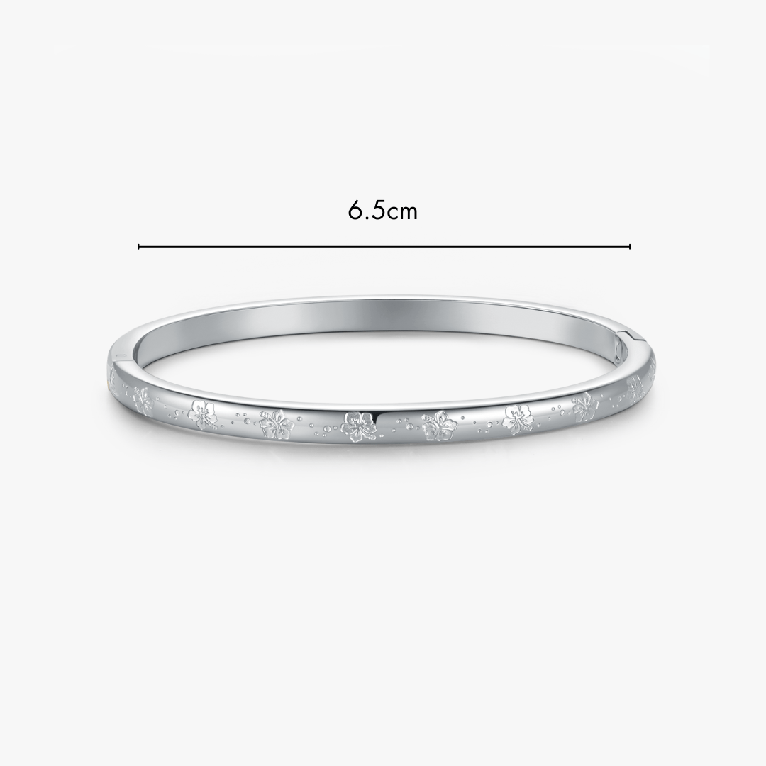 Hibiscus Stacker Cuff Bangle Bracelet - Flaire & Co.