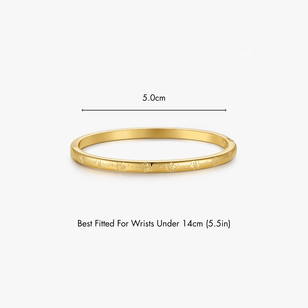 Hibiscus Stacker Cuff Bangle Bracelet - Flaire & Co.