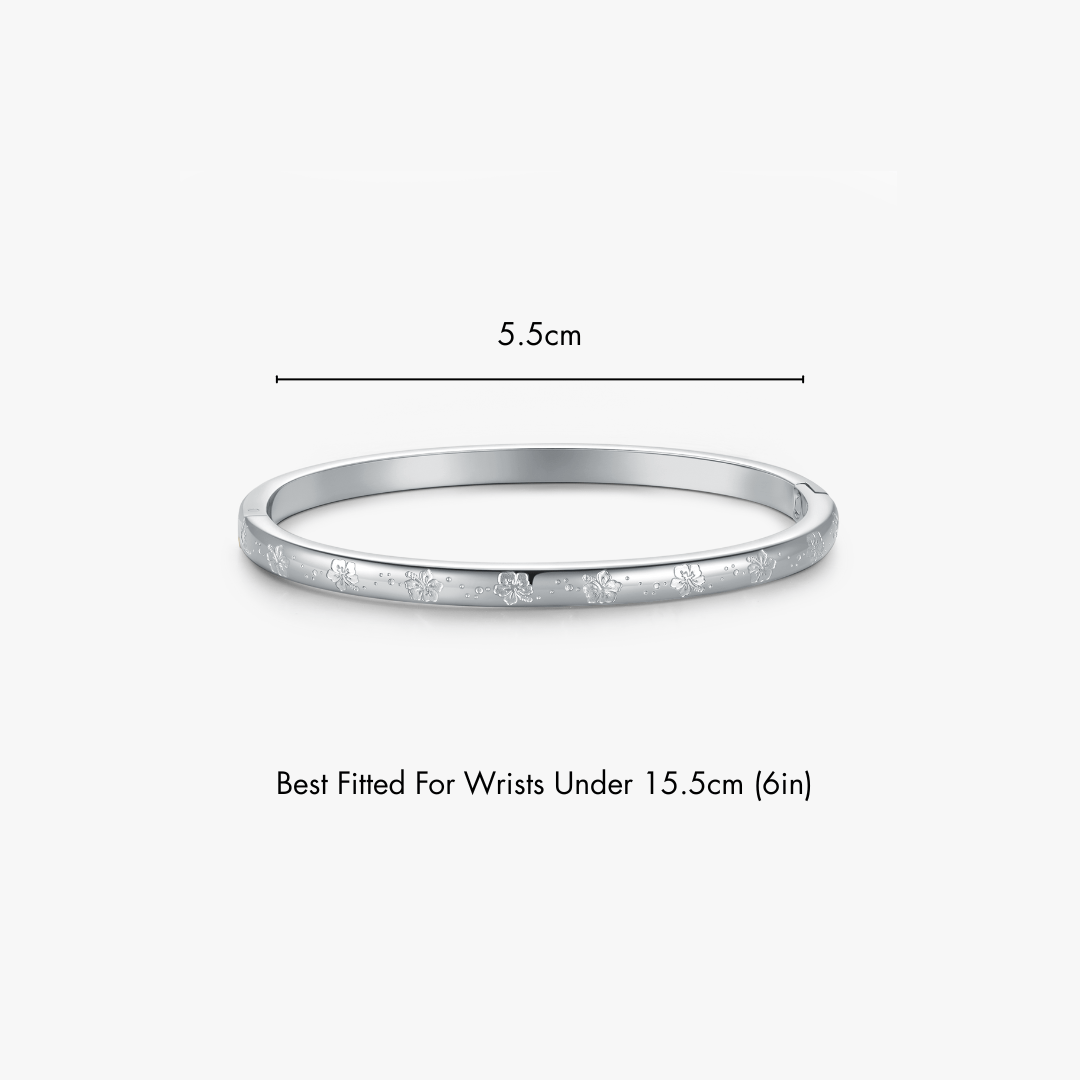 Hibiscus Stacker Cuff Bangle Bracelet - Flaire & Co.