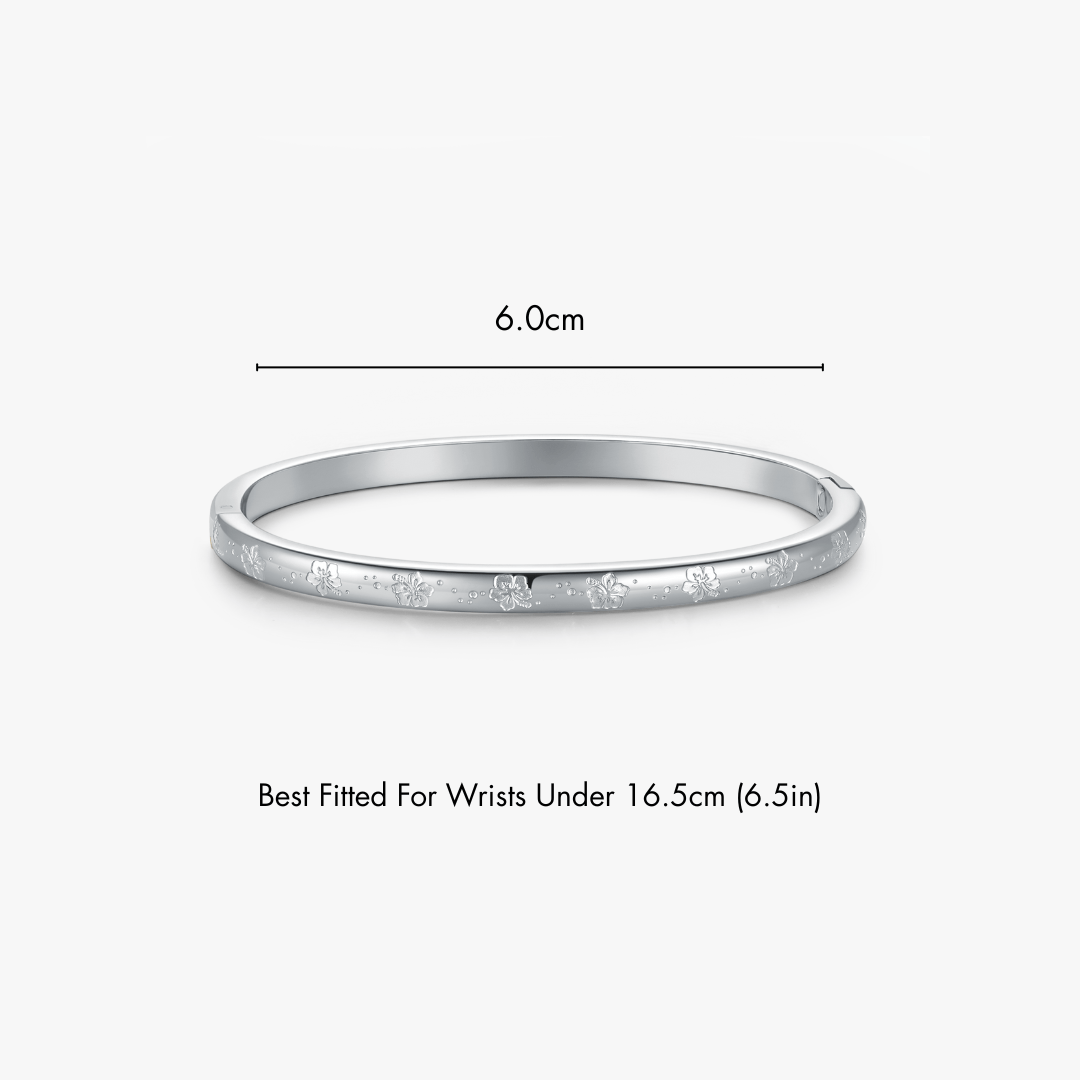 Hibiscus Stacker Cuff Bangle Bracelet - Flaire & Co.