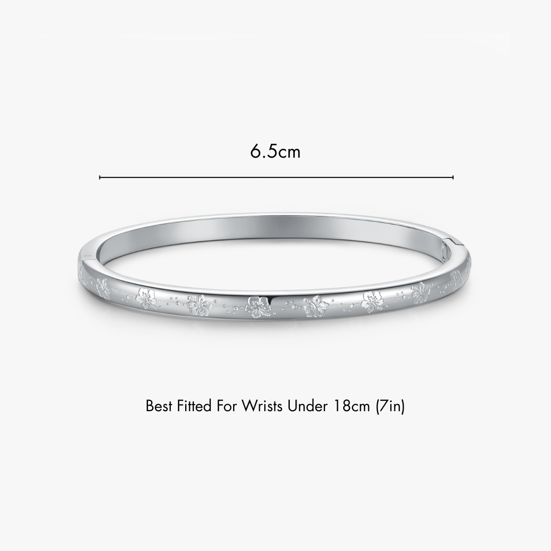 Hibiscus Stacker Cuff Bangle Bracelet - Flaire & Co.