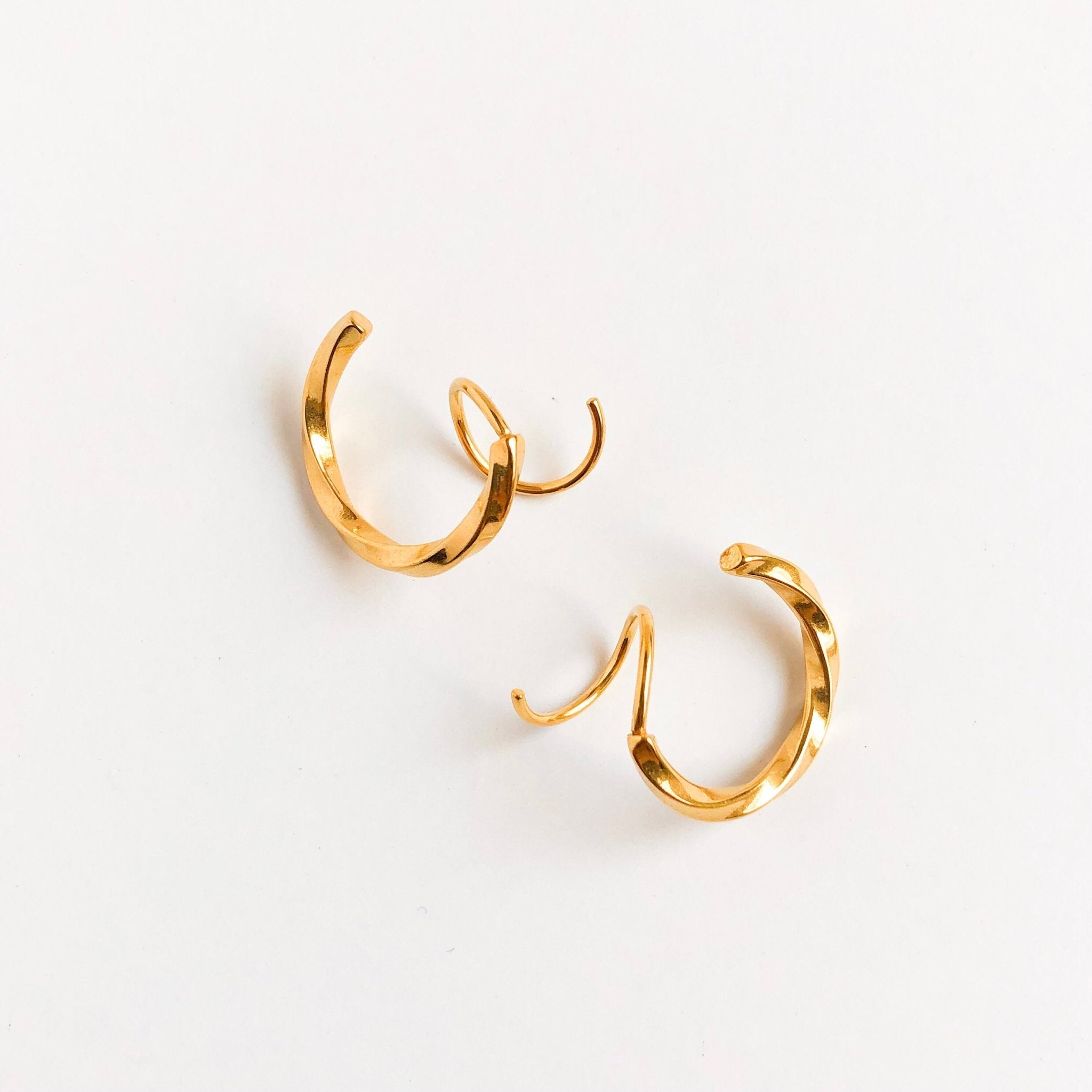 Julissa Faux Double Hoop Earrings - Flaire & Co.