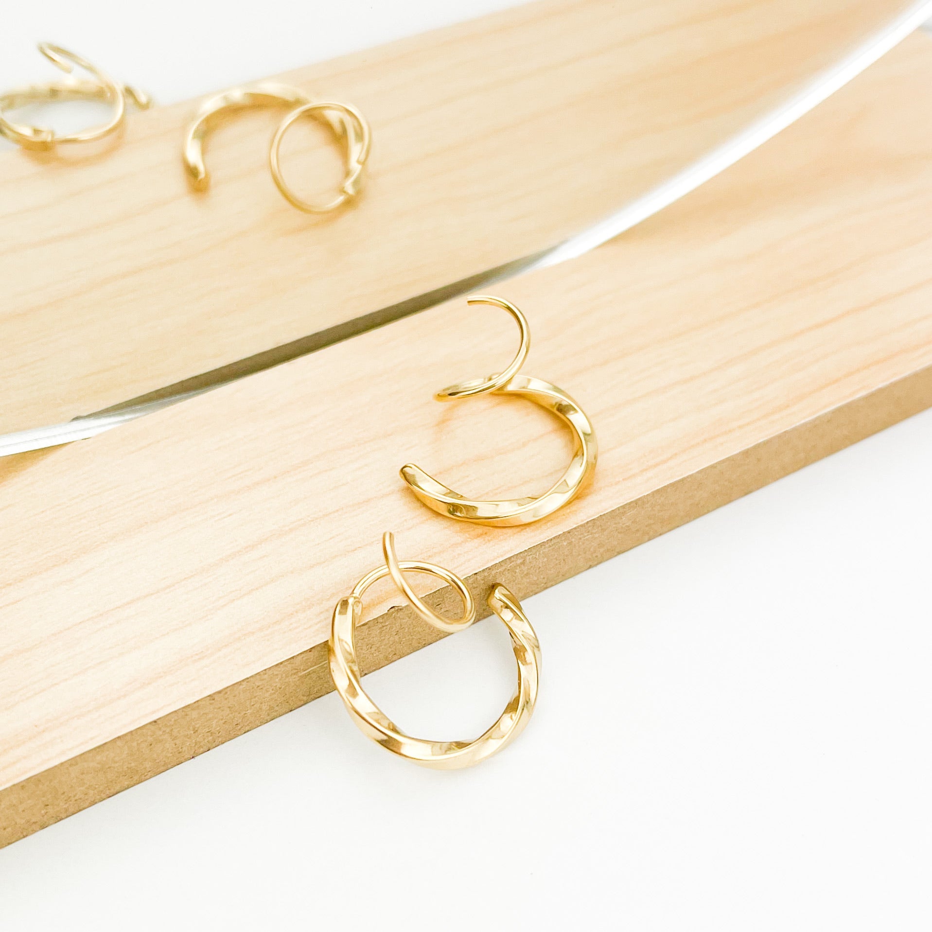 Julissa Faux Double Hoop Earrings - Flaire & Co.
