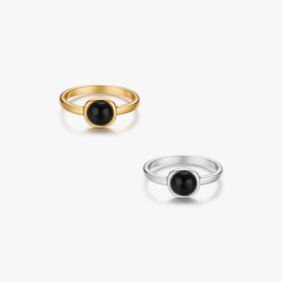 Kimberly Black Gem Ring - Flaire & Co.