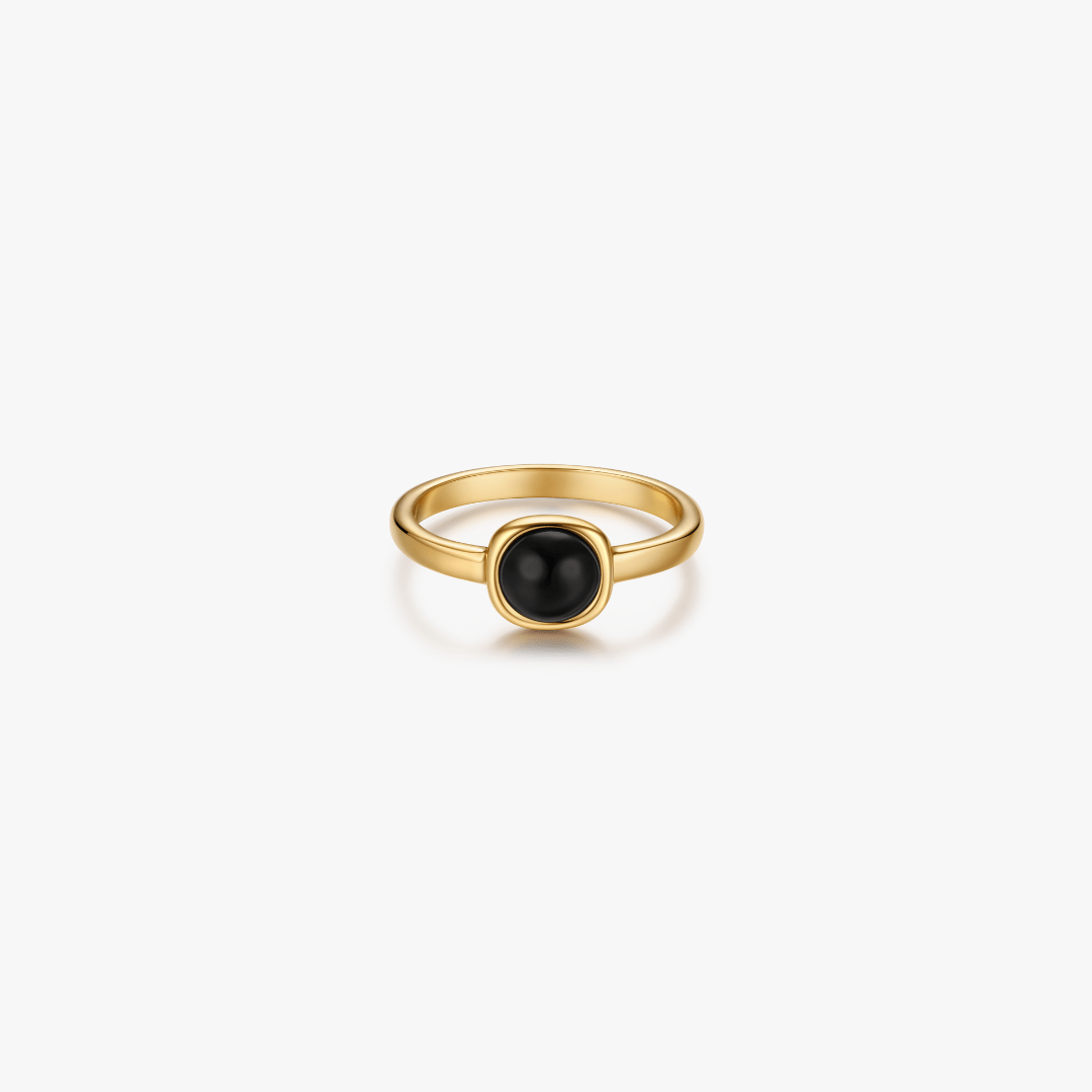 Kimberly Black Gem Ring - Flaire & Co.