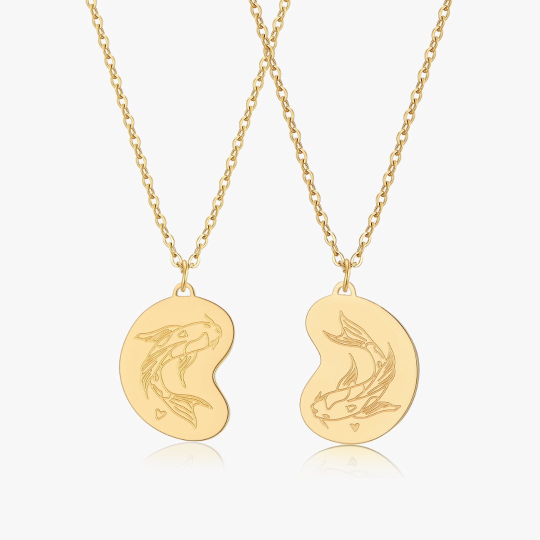 Koi Fish Duo Necklace 2.0 in Gold (Not A Set) - Flaire & Co.