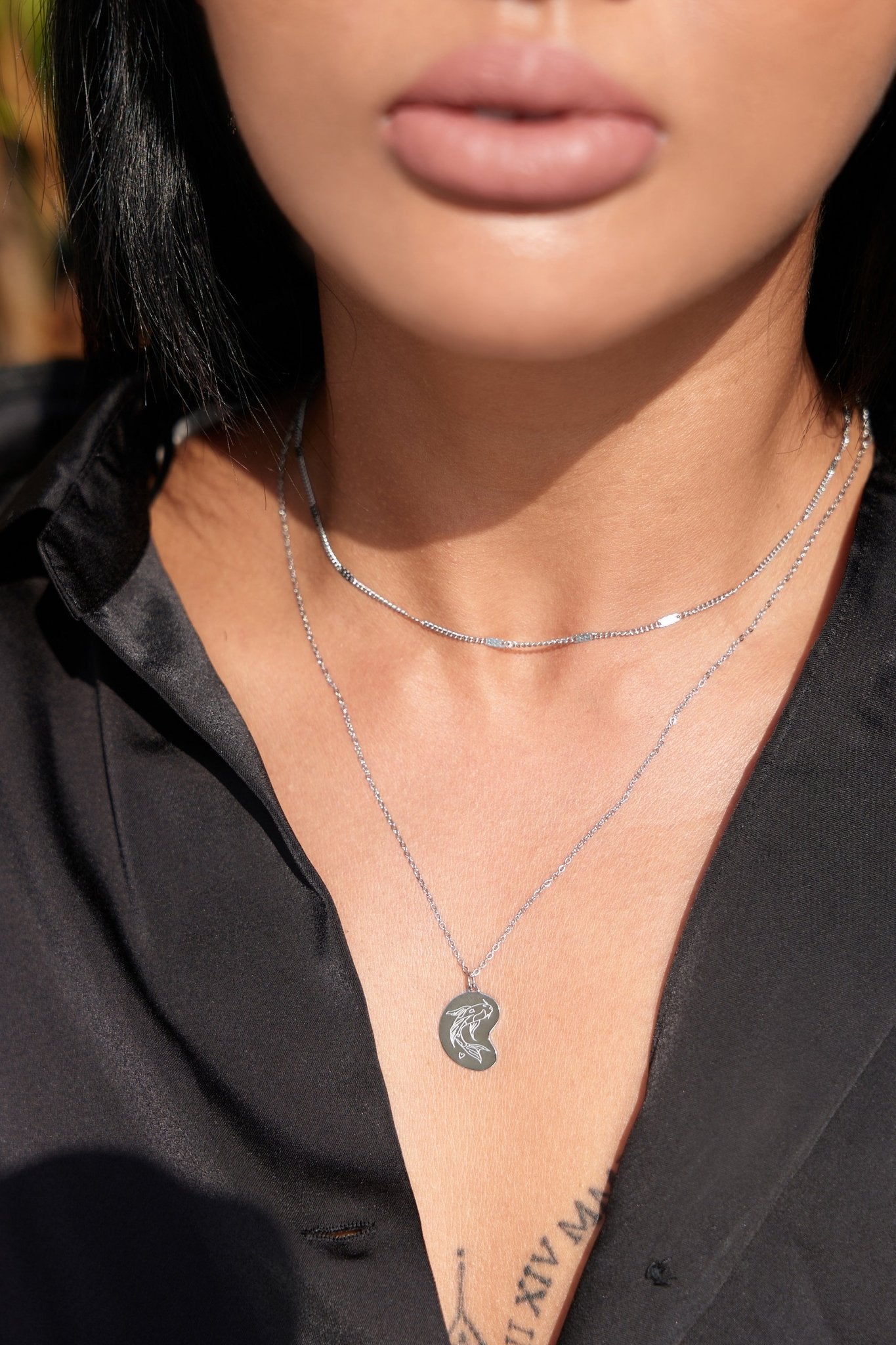 Koi Fish Duo Necklace 2.0 in Silver (Not A Set) - Flaire & Co.