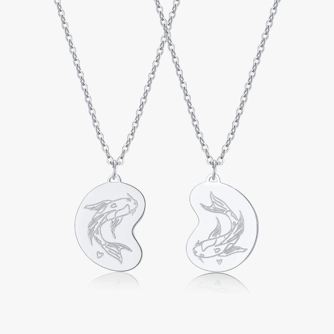 Koi Fish Duo Necklace 2.0 in Silver (Not A Set) - Flaire & Co.
