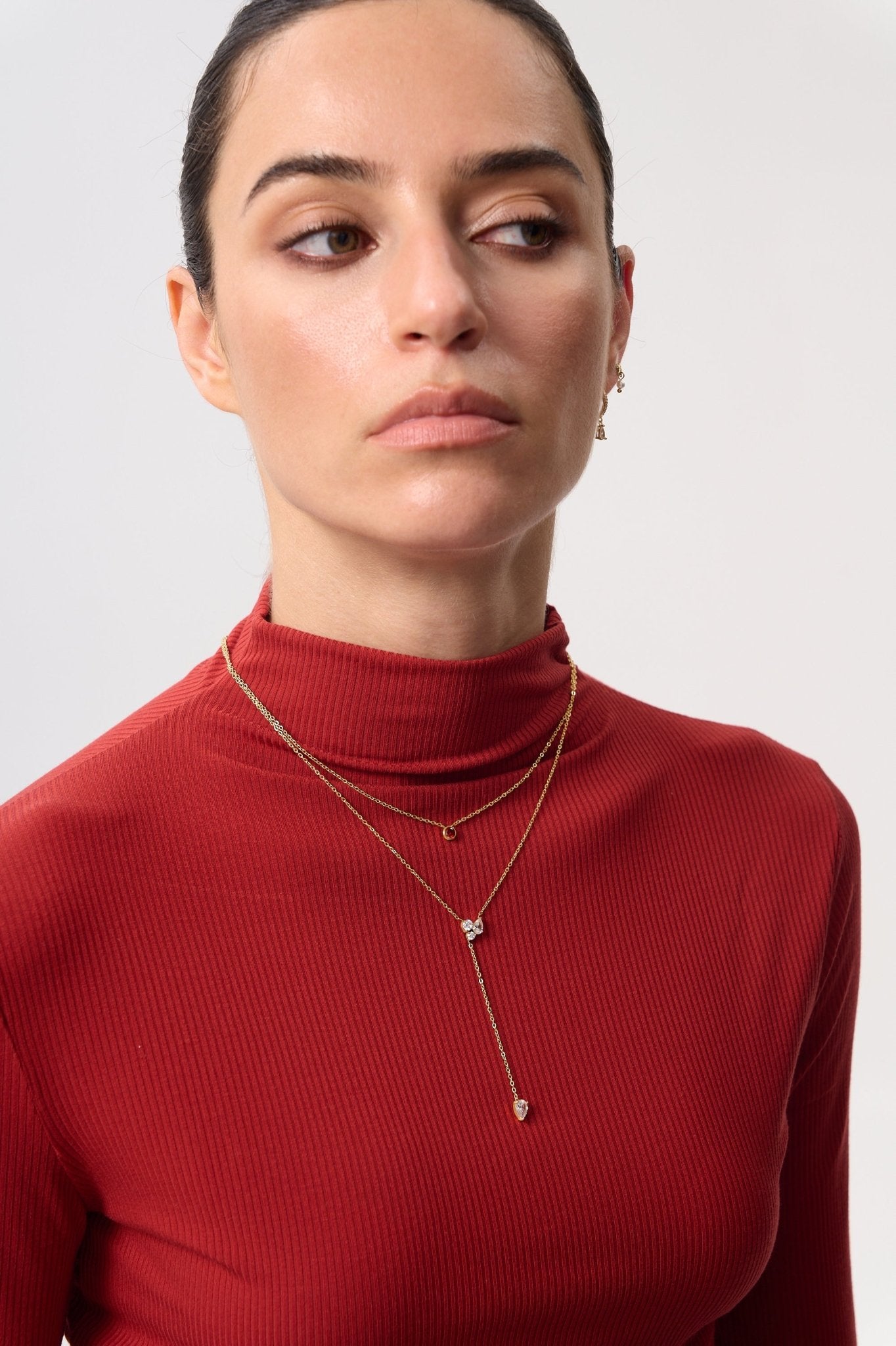 Lariat Cluster Gems Necklace - Flaire & Co.