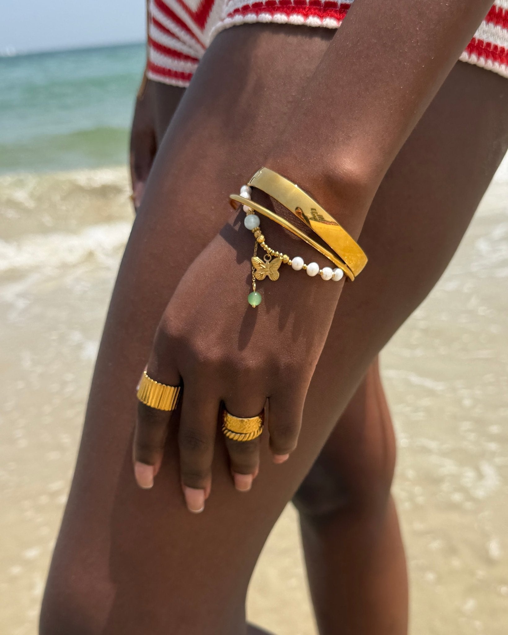 LIMITED EDITION: Butterfly Jade Bracelet - Flaire & Co.