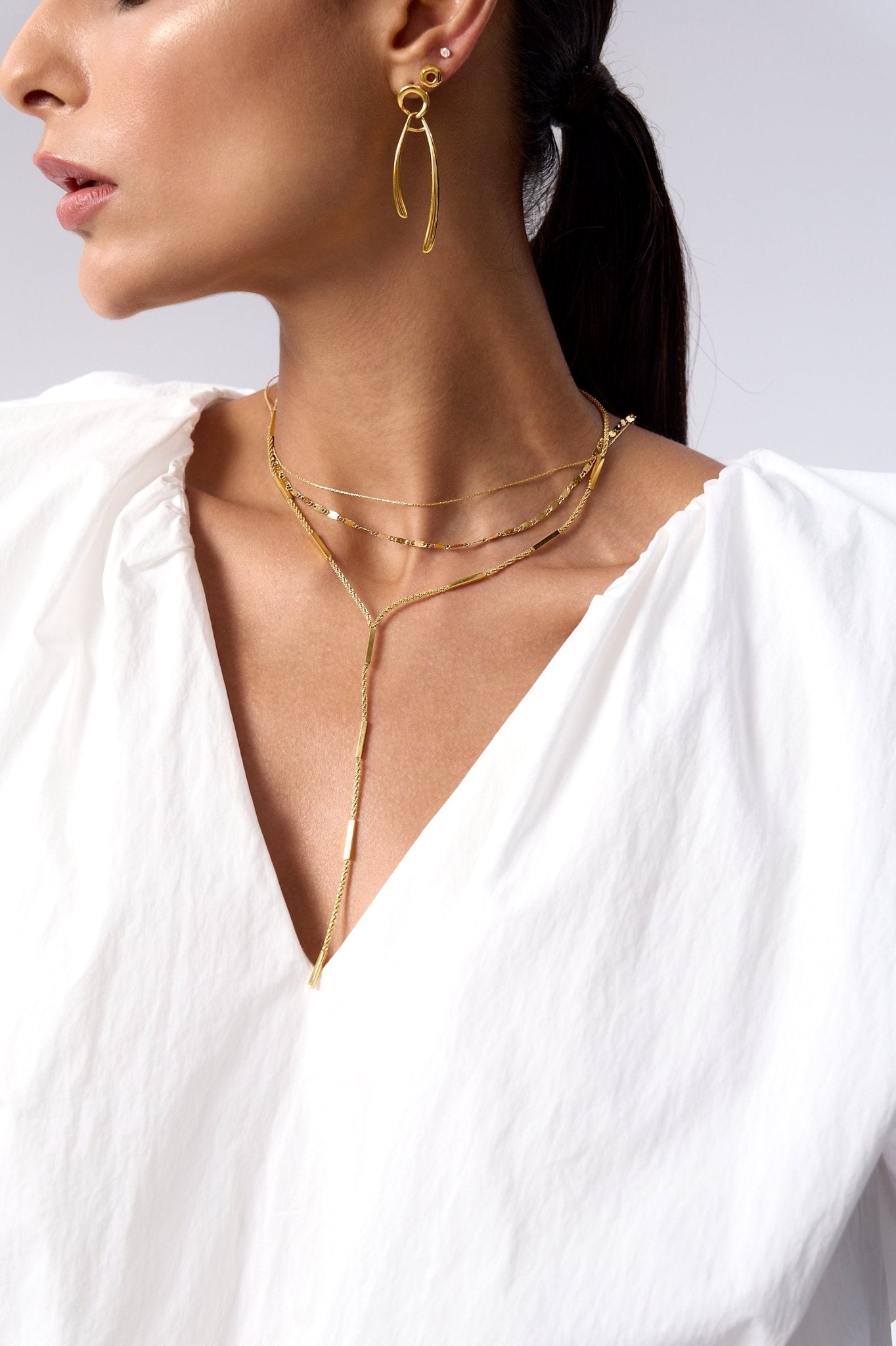 Maia Lariat Chain Necklace - Flaire & Co.