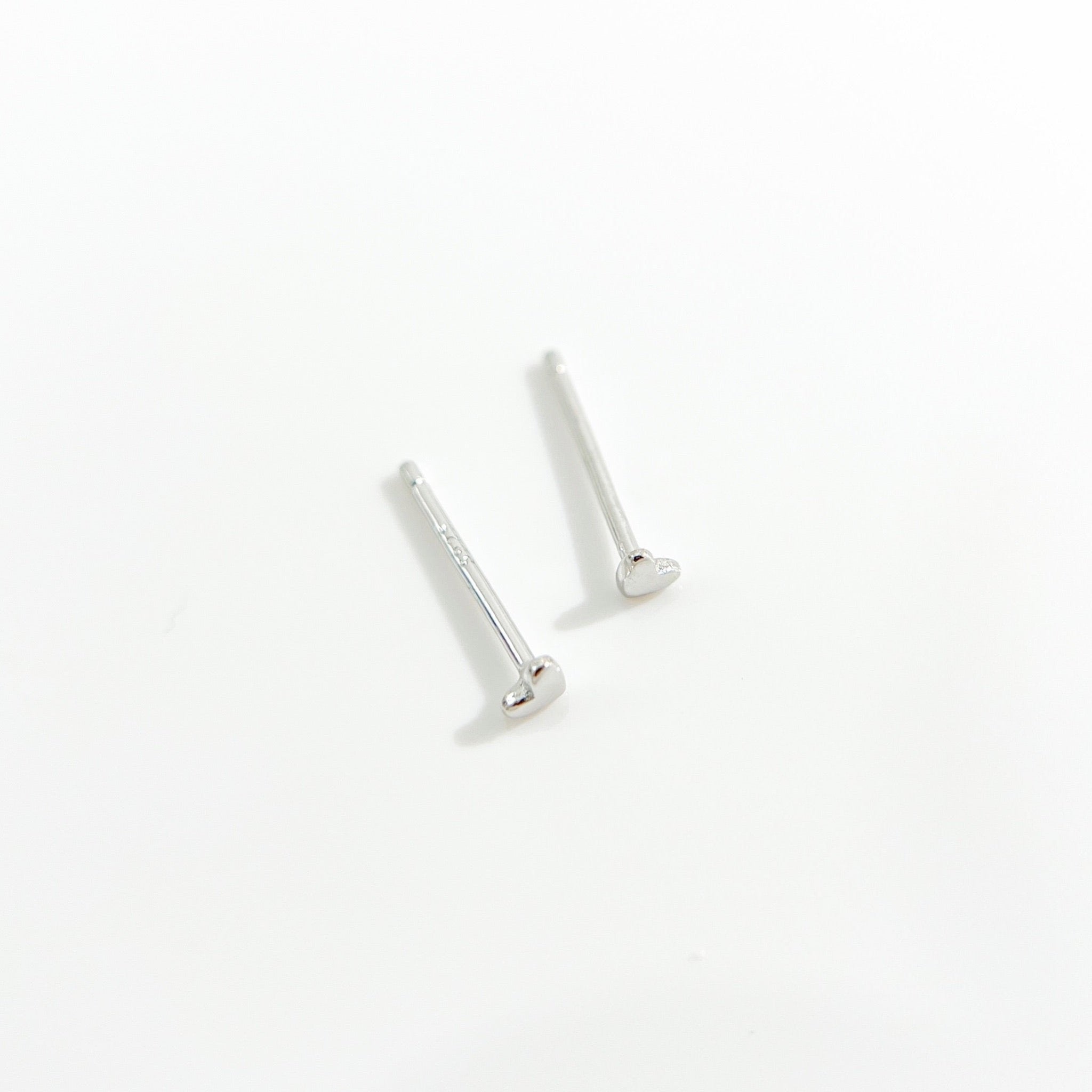Micro Heart 2.0 Stud in Silver - Flaire & Co.